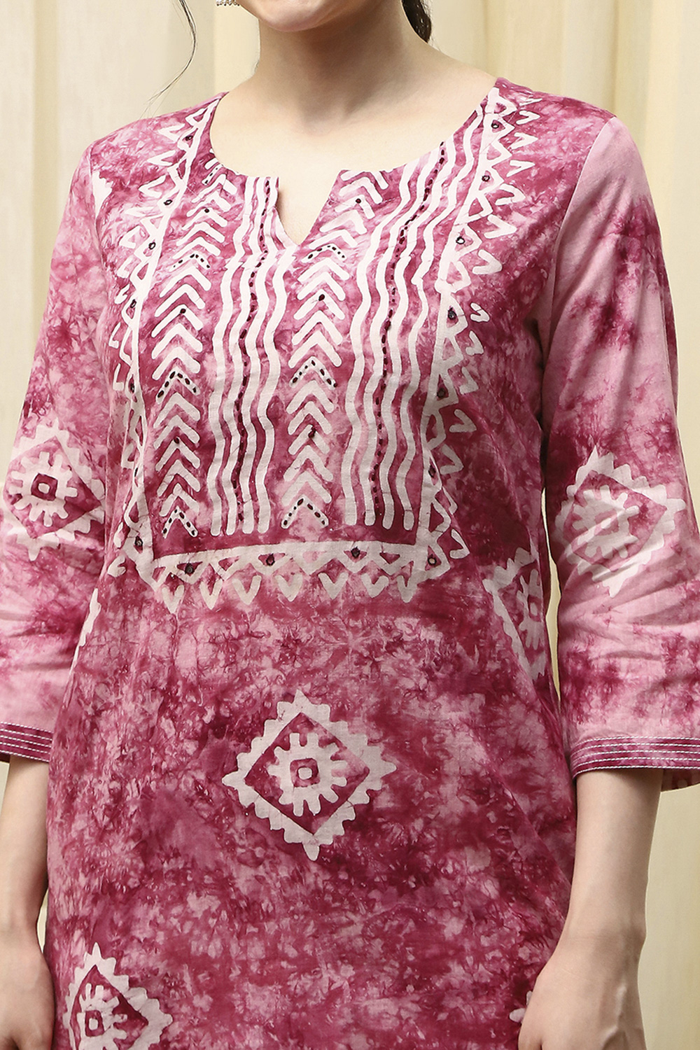 Blue Cotton  Unstitched Suit Set image number 2