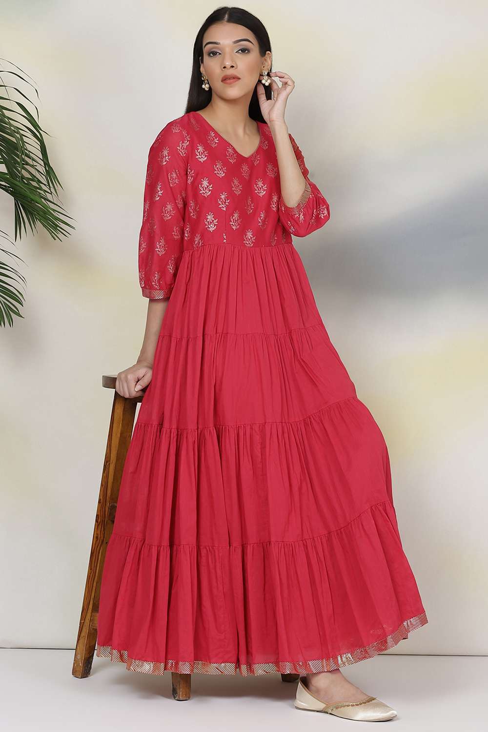 Black Cotton Fusion Dress image number 4