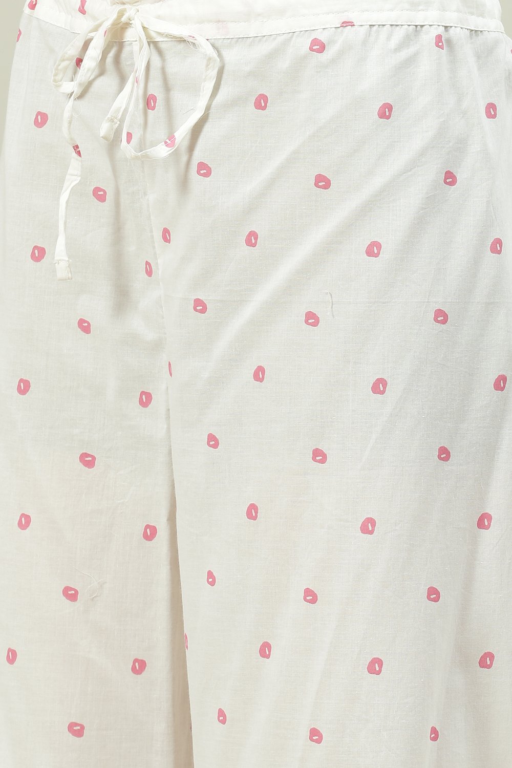 Aqua Blue and White Cotton Straight Suit Set image number 3