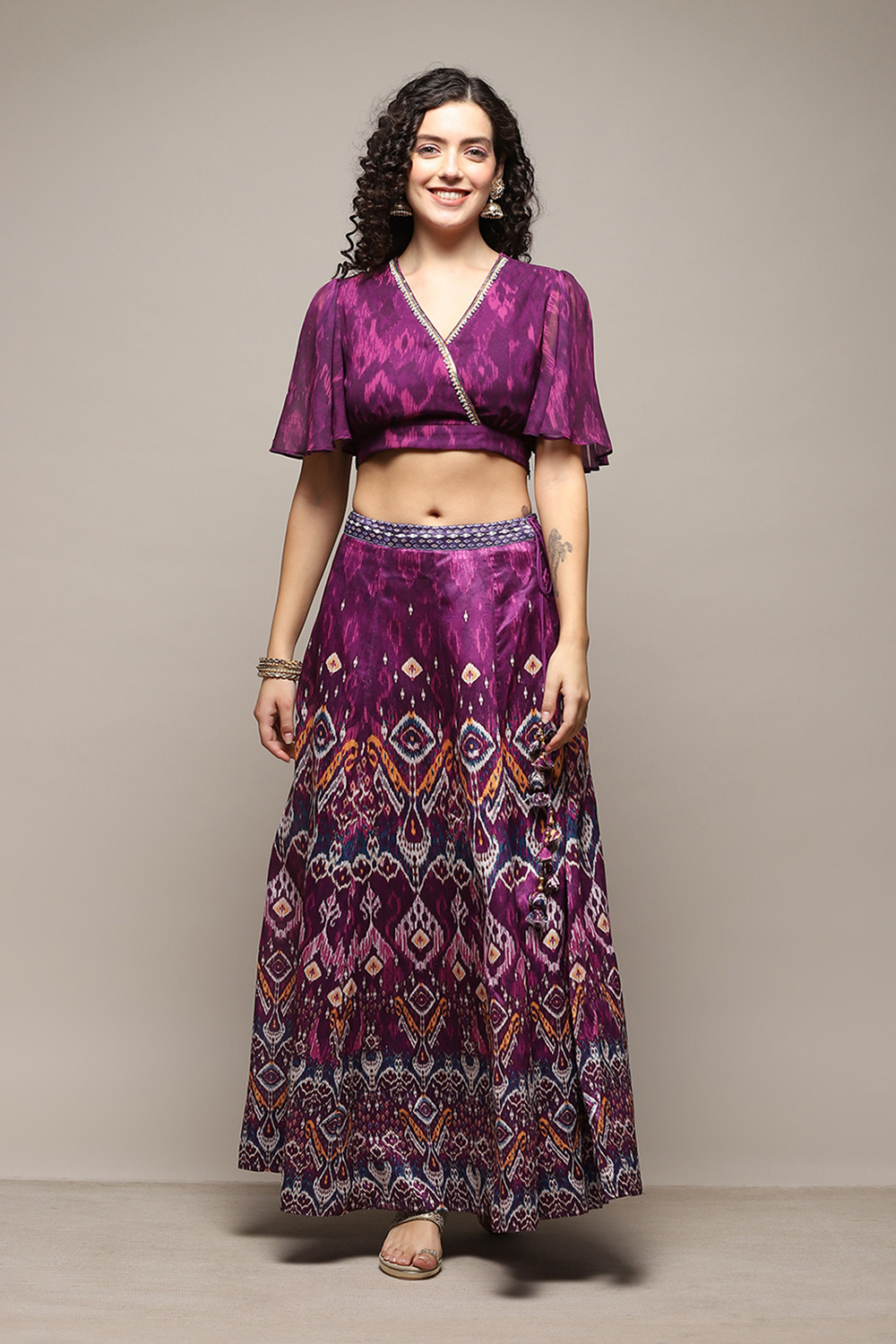 Pink & Purple Polyester Printed 2 Piece Set image number 6