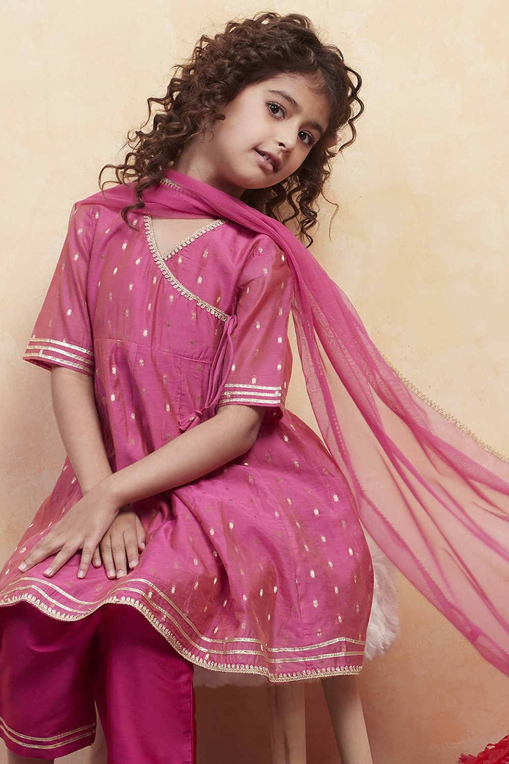 White Polyester Anarkali Suit Set image number 7