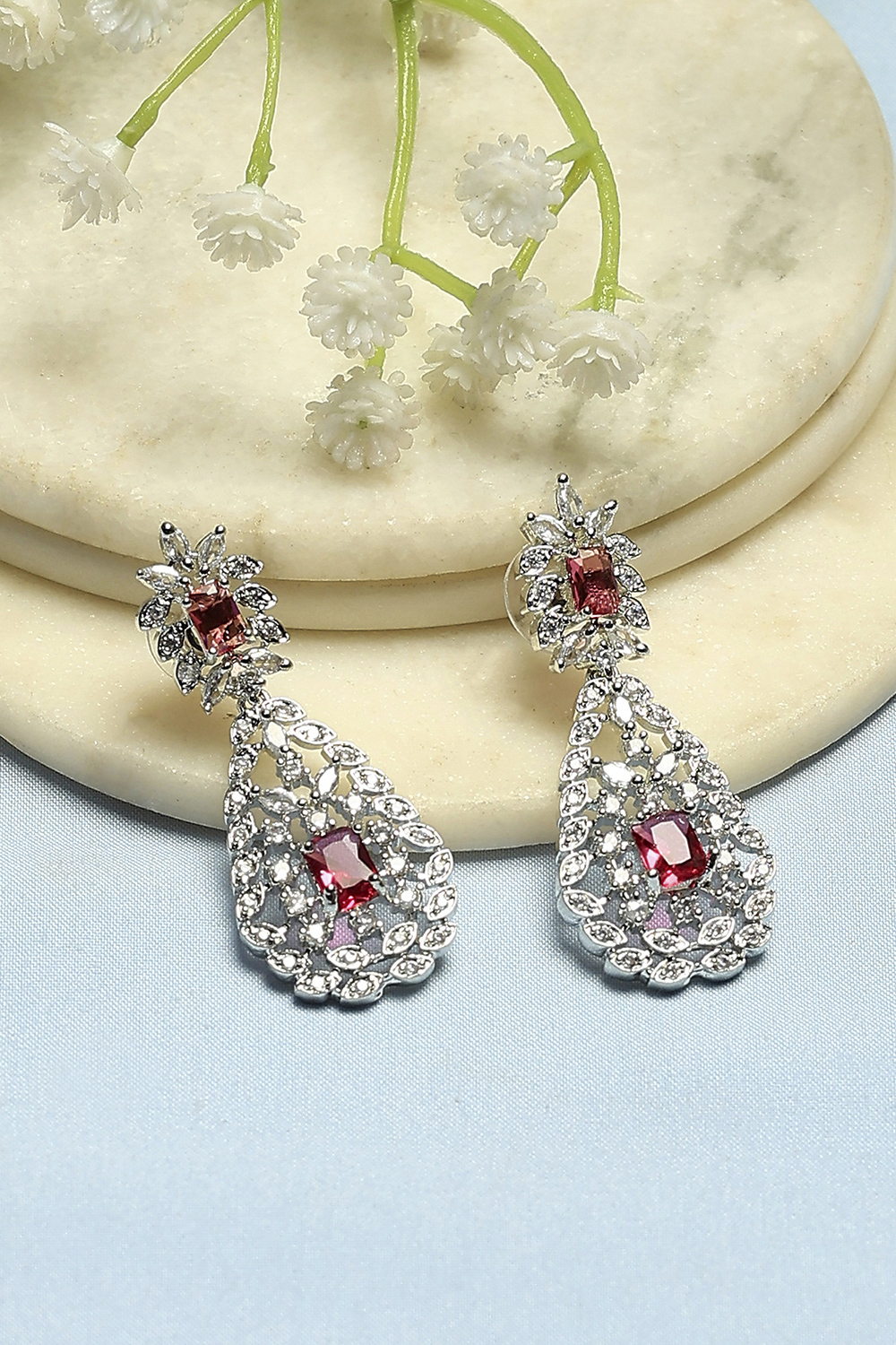 Red Alloy Drop & Danglers image number 0