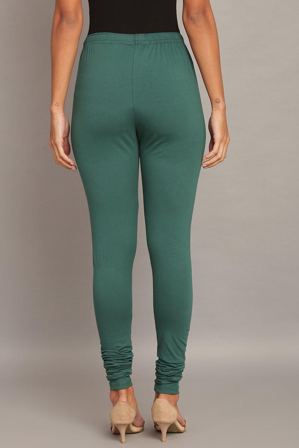 Camel Cotton Blend Solid Churidar image number 4