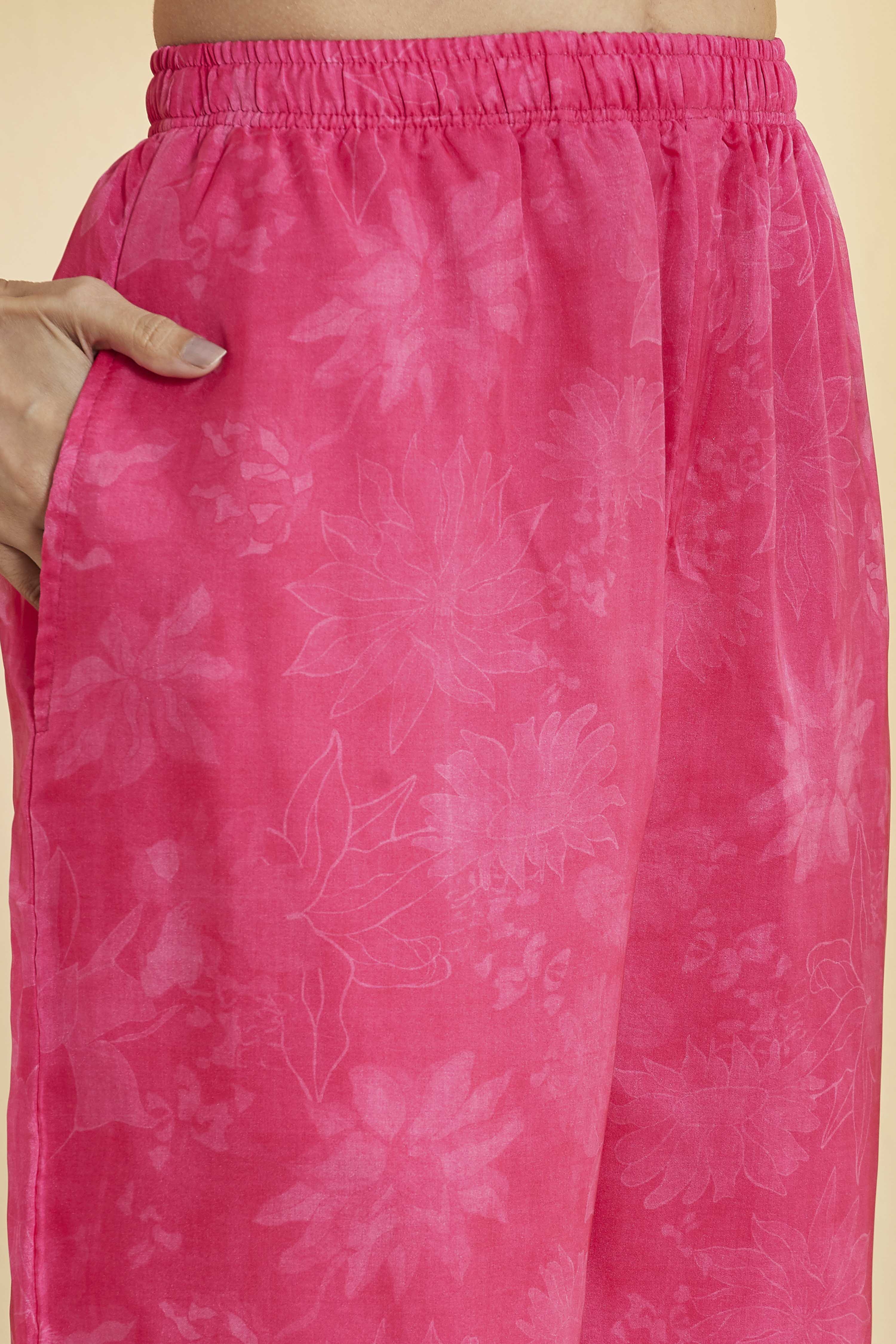 Pink Polyester Straight Suit Set image number 2