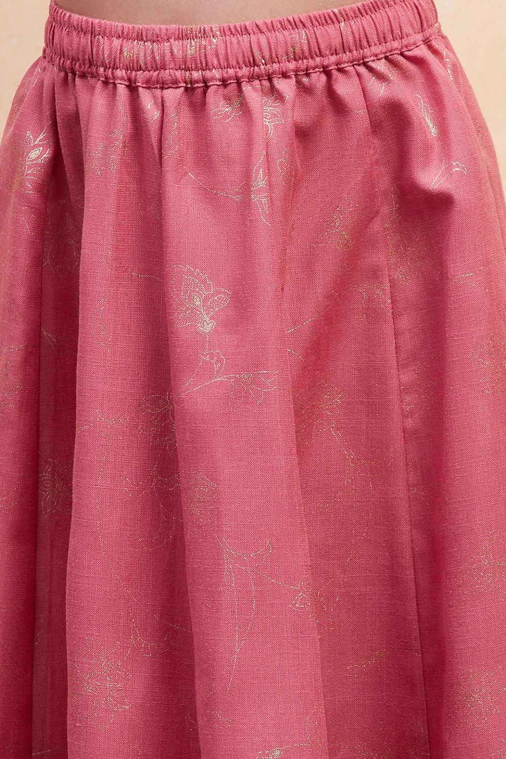 Blush Pink Polyester Peplum Lehenga Set image number 2