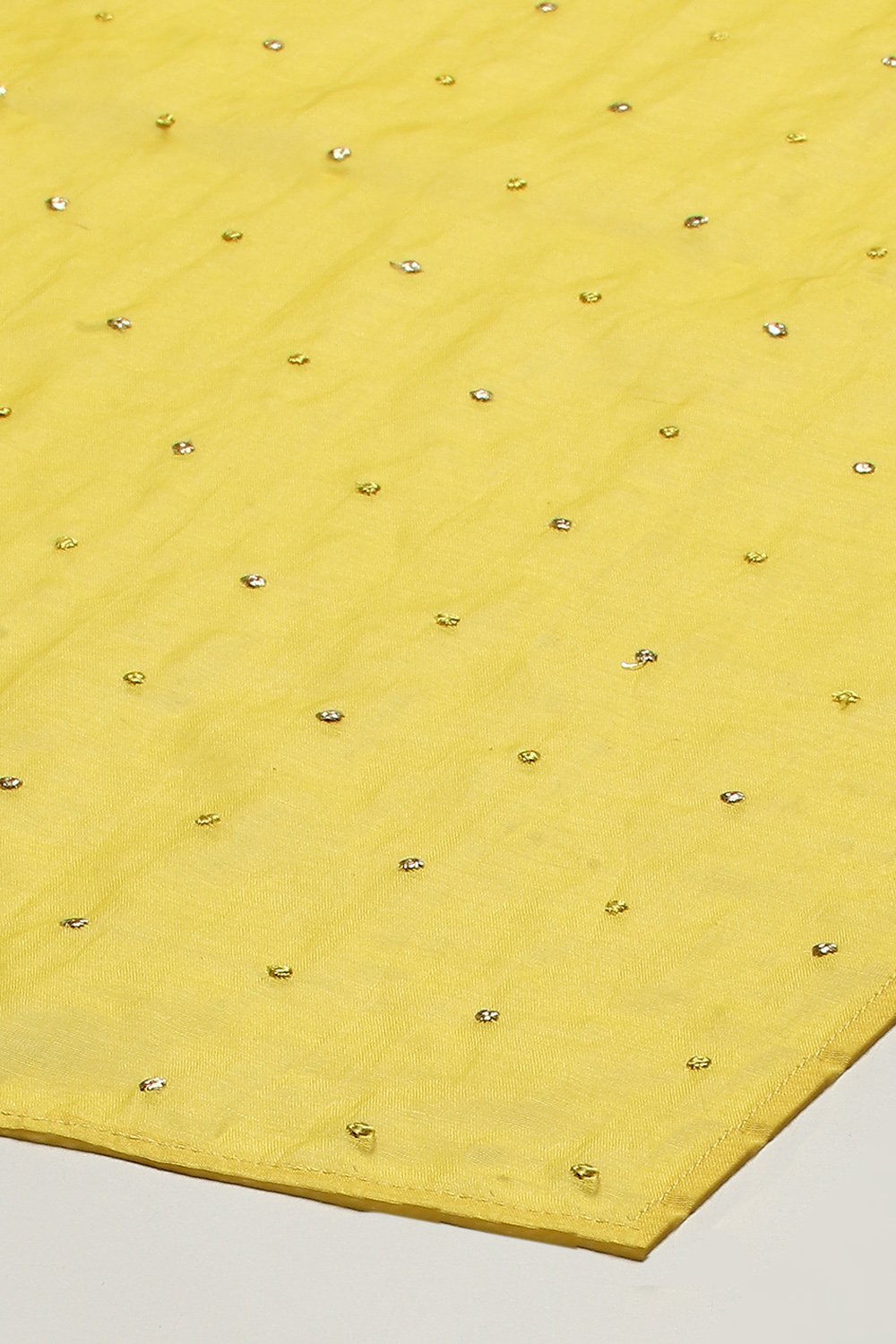 Lime Yellow Viscose Gathered Suit Set image number 3