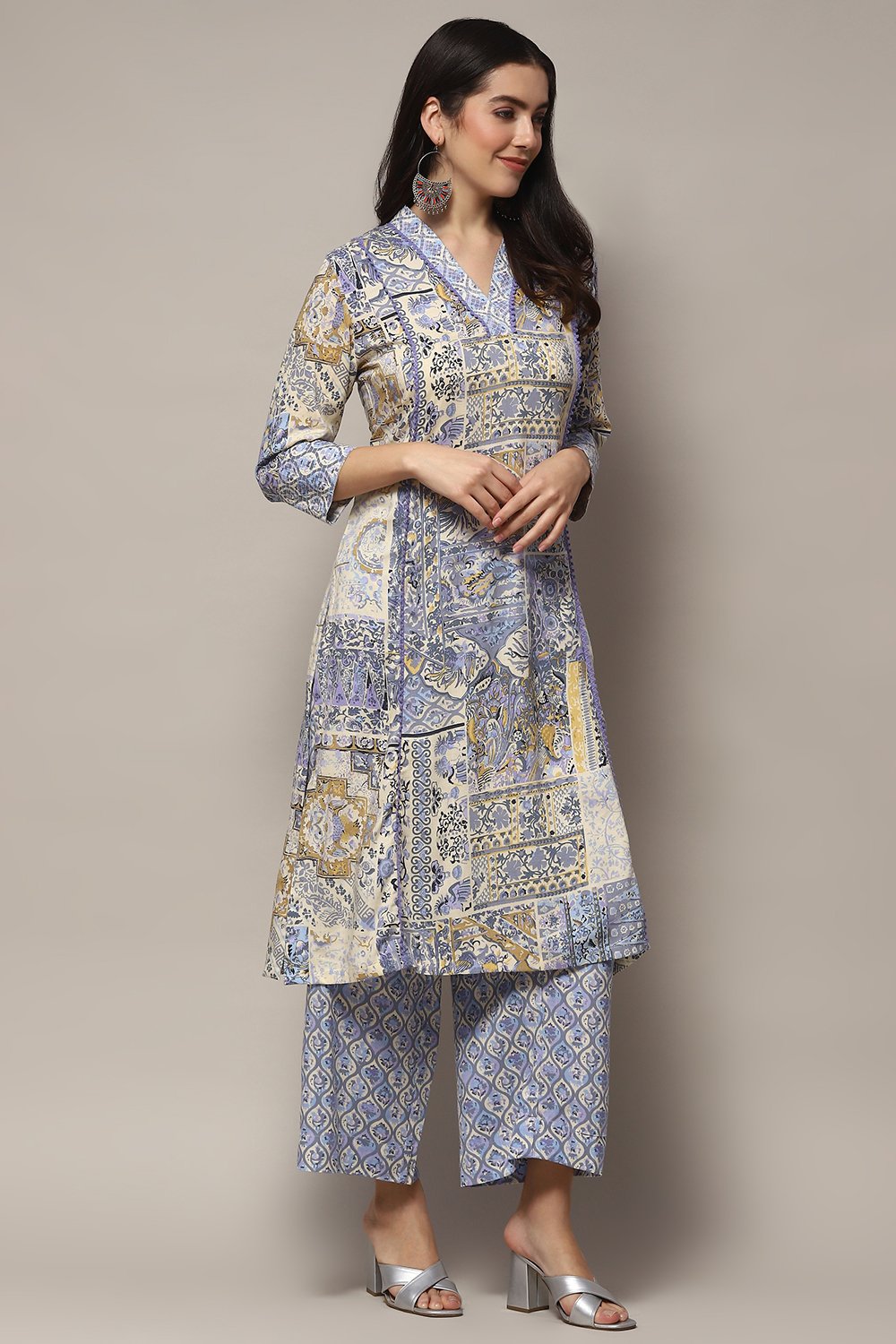Fuschia Pink Viscose Straight Kurta Set image number 4