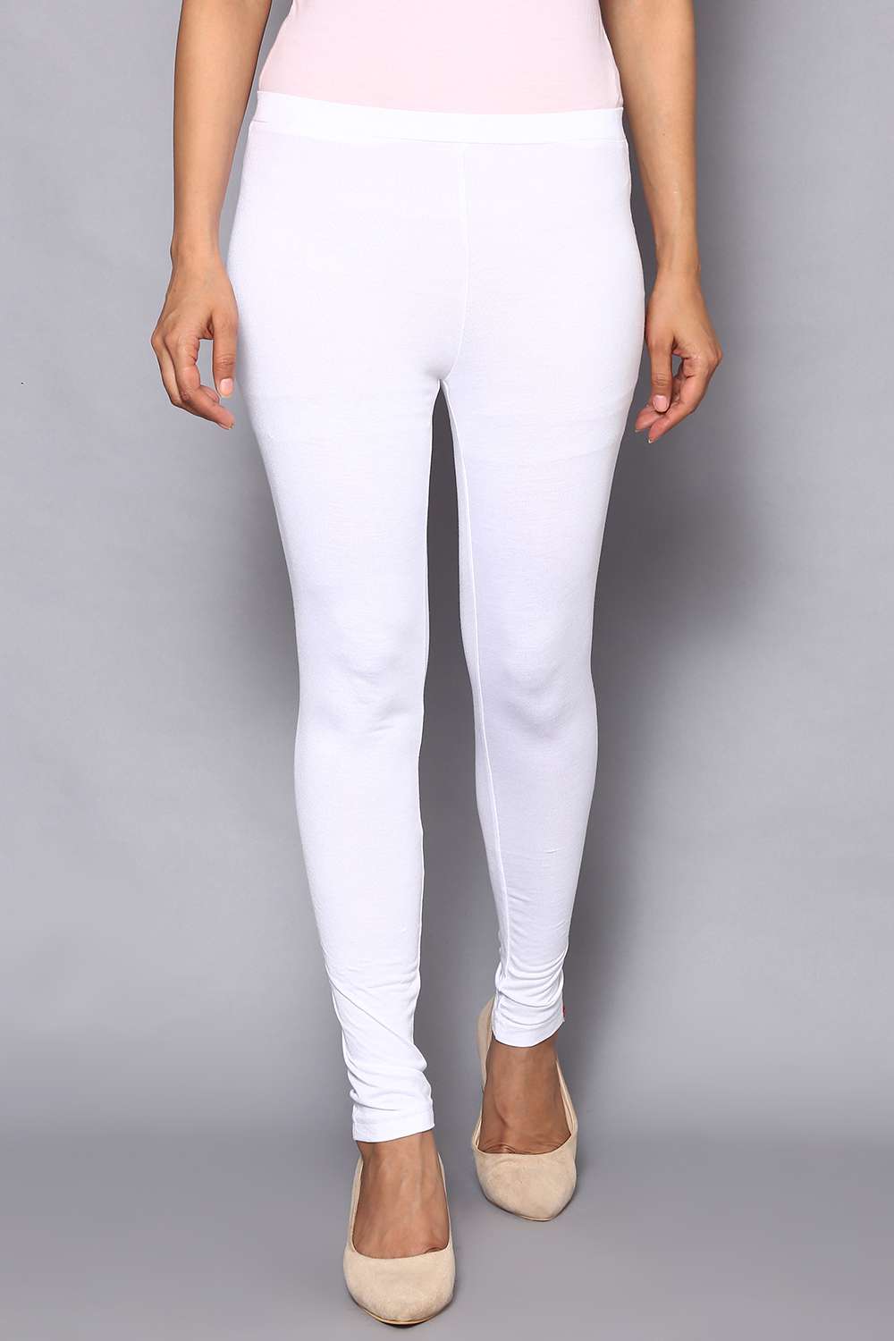 Black Viscose Lycra Solid Leggings image number 0