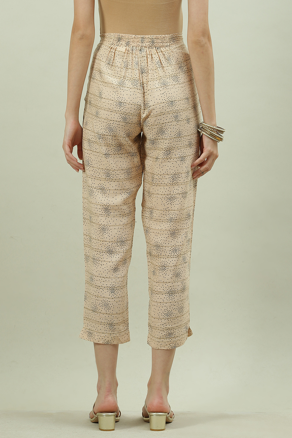 Beige Rayon Pants image number 4