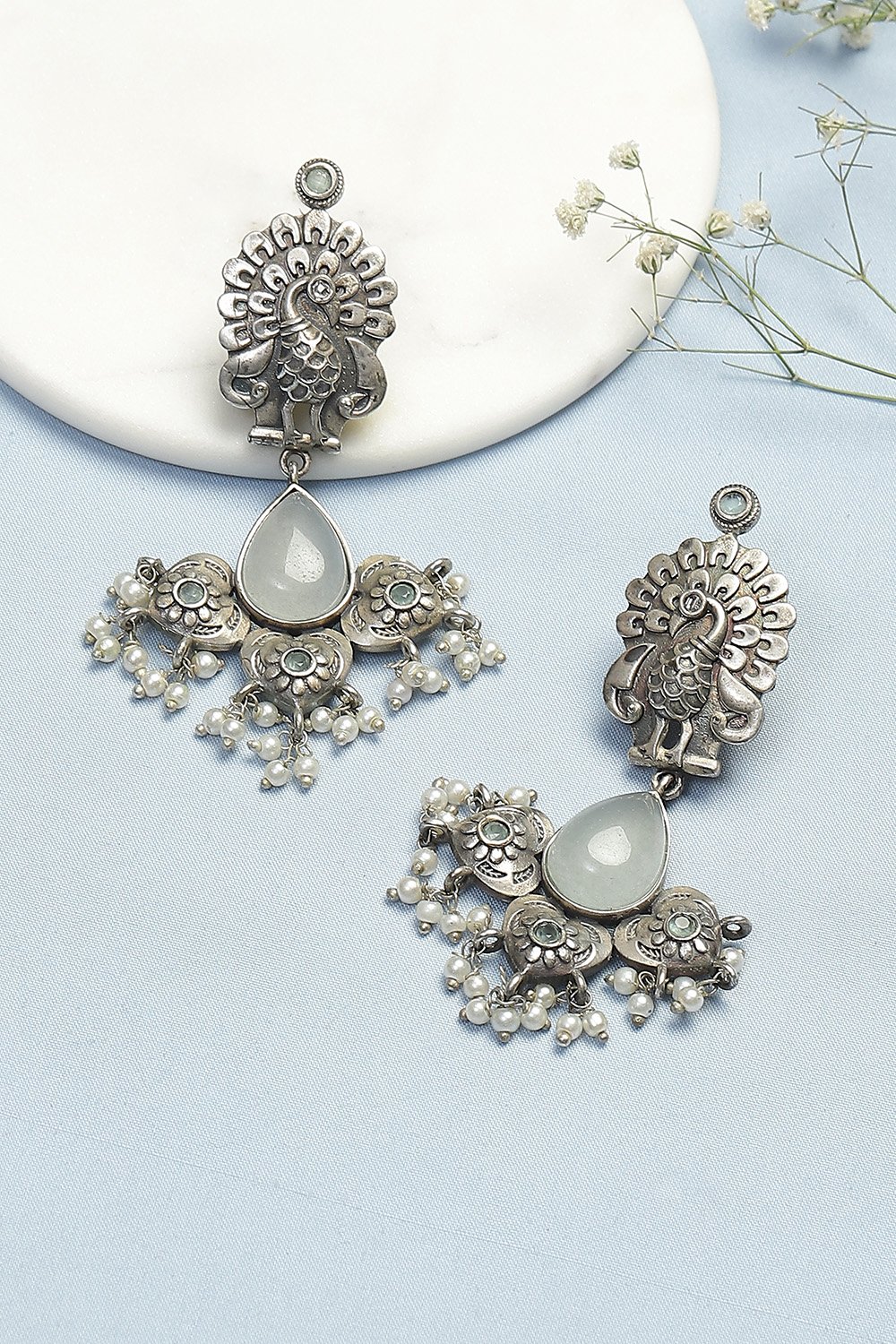 Silver Oxidised Earrings image number 0