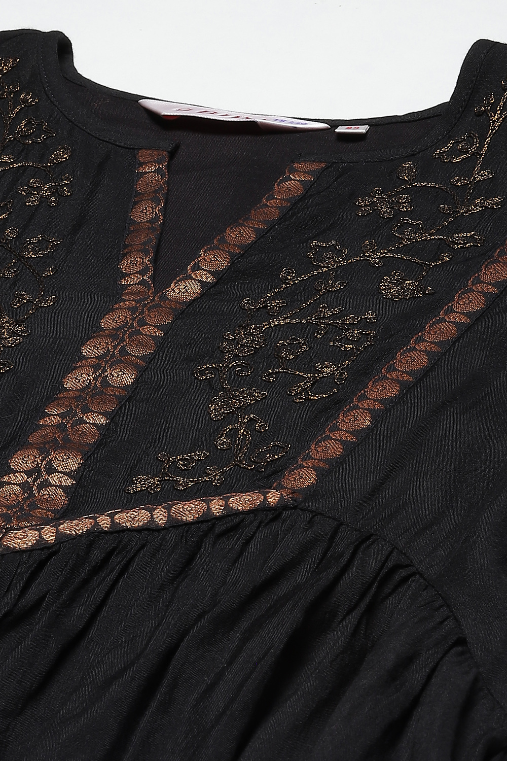 Wine Art Silk A-Line Yarndyed Kurta image number 1