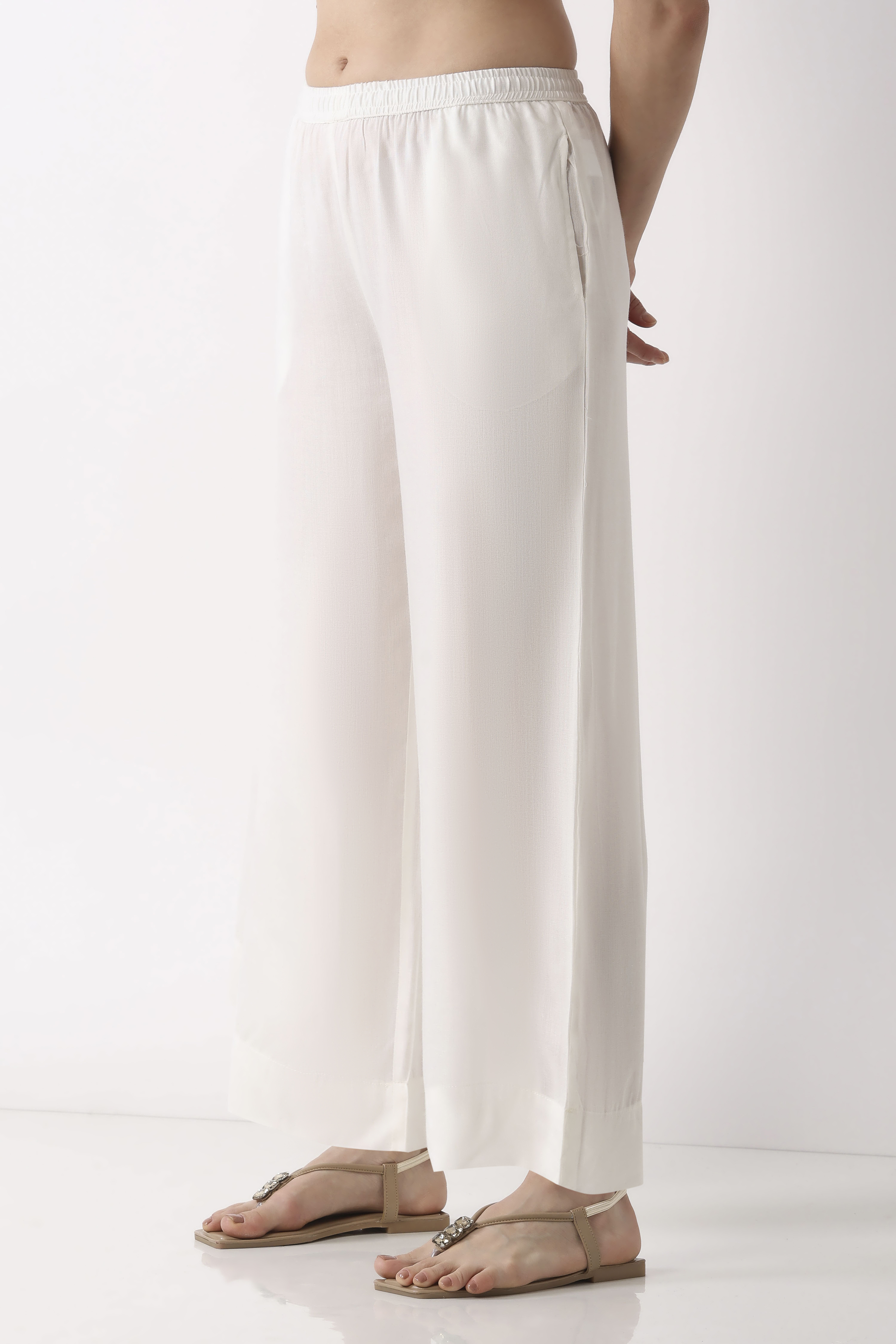 Black Rayon Palazzo image number 2