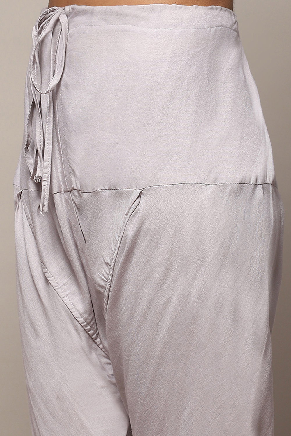 Grey Linen Unstitched Suit Set image number 3