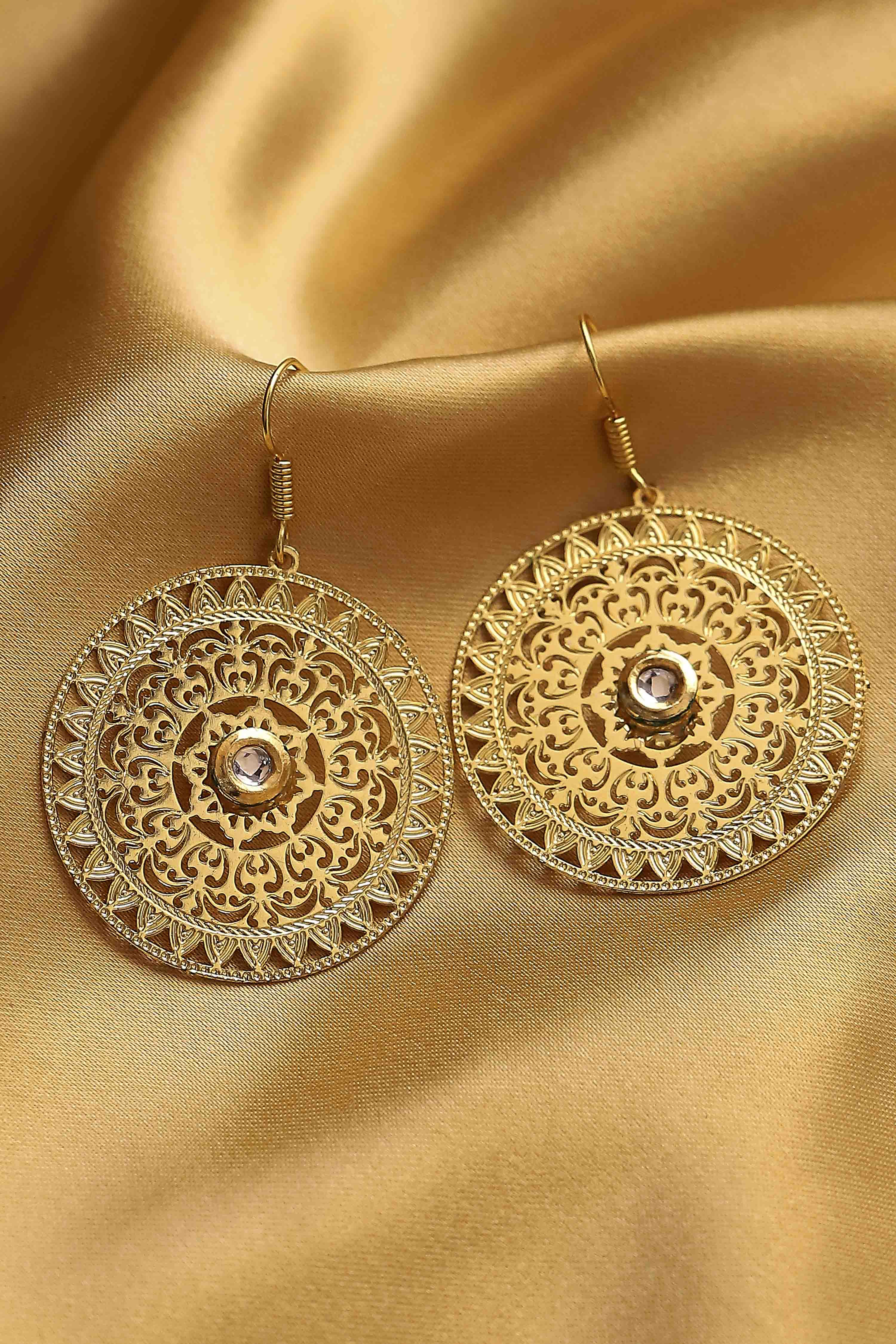 Gold Brass Filigree Drop & Danglers image number 0