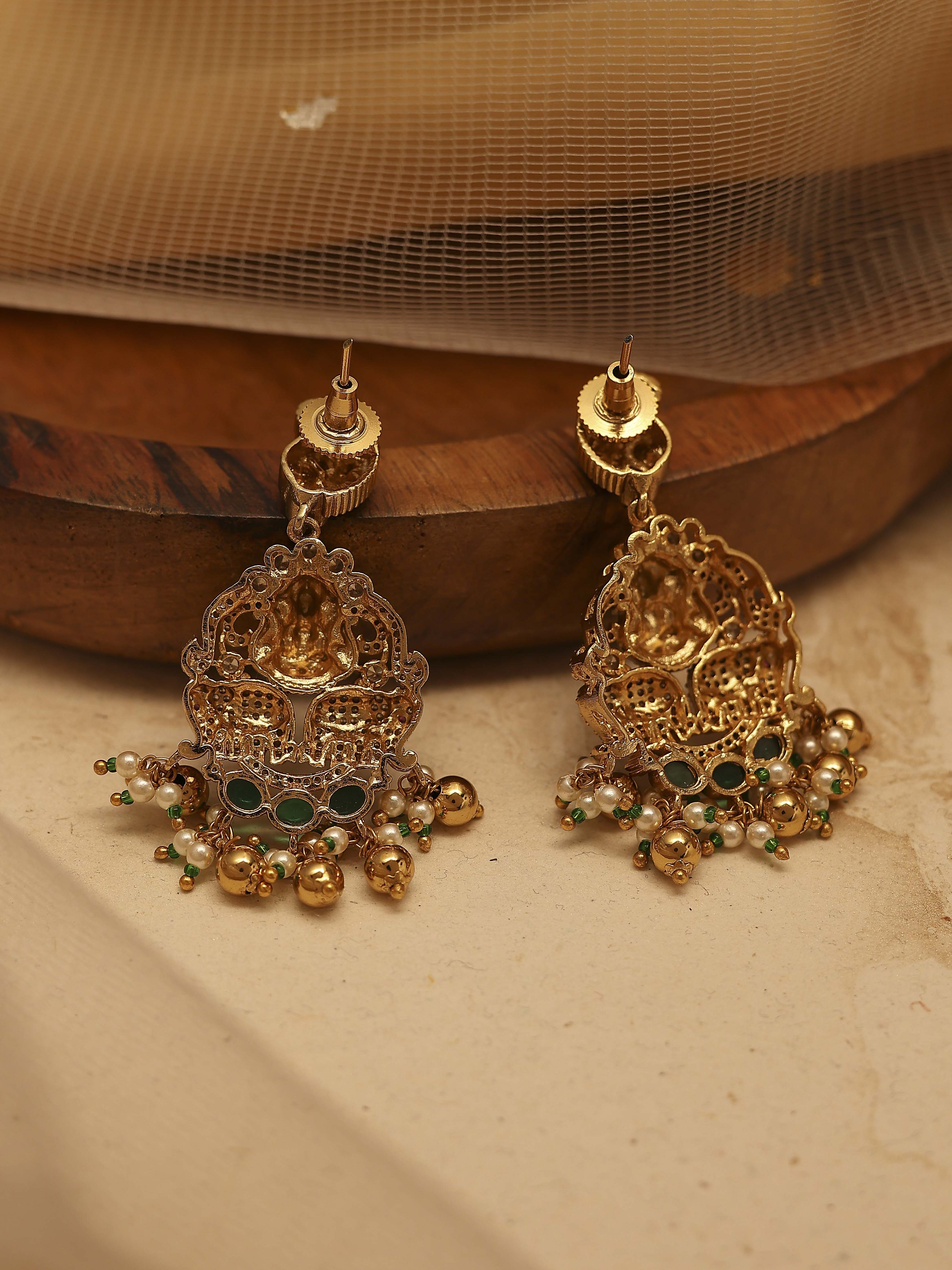 Gold Brass Drop & Danglers image number 2