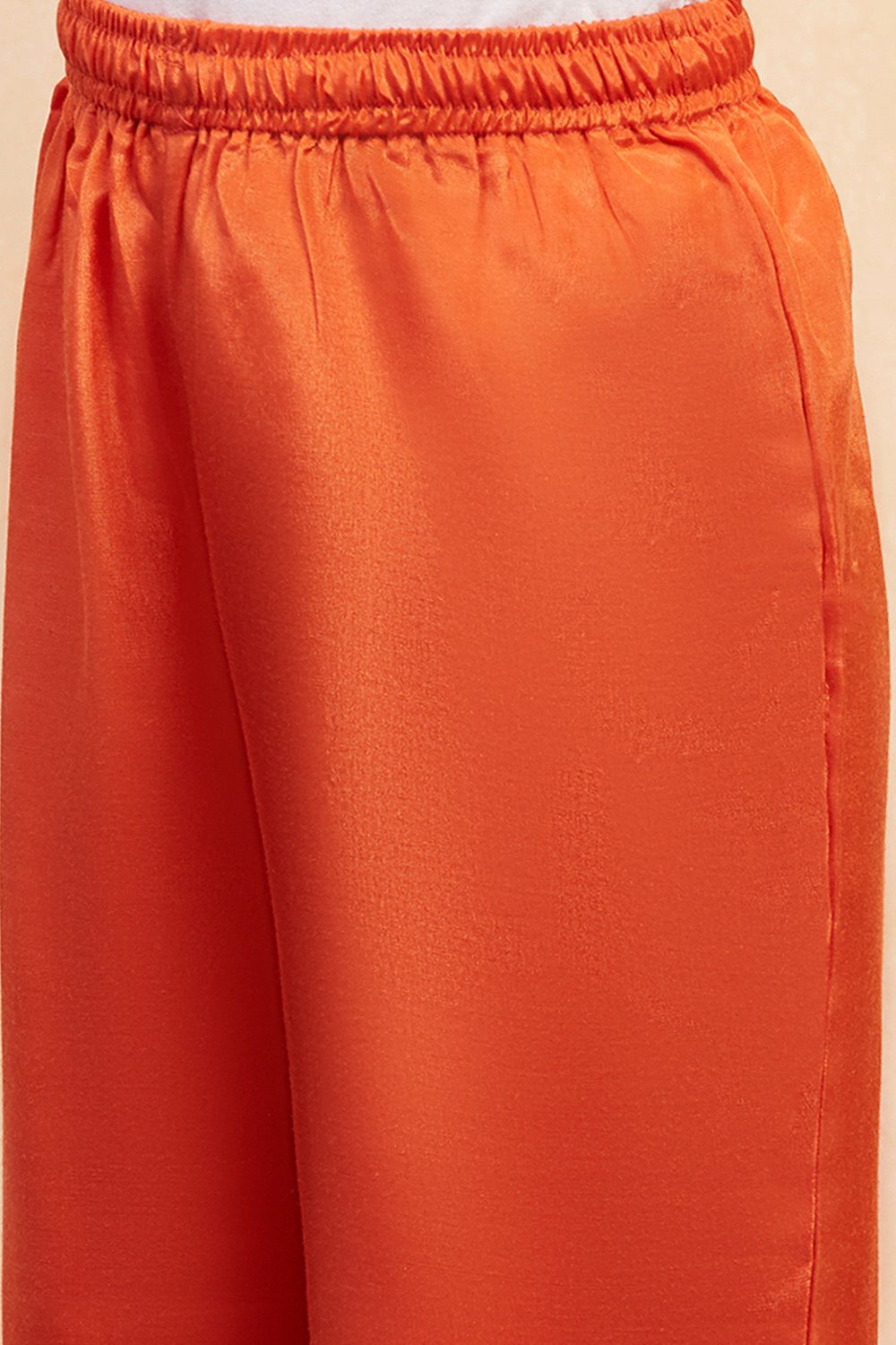 Coral Pink Polyester Flared Suit Set image number 2