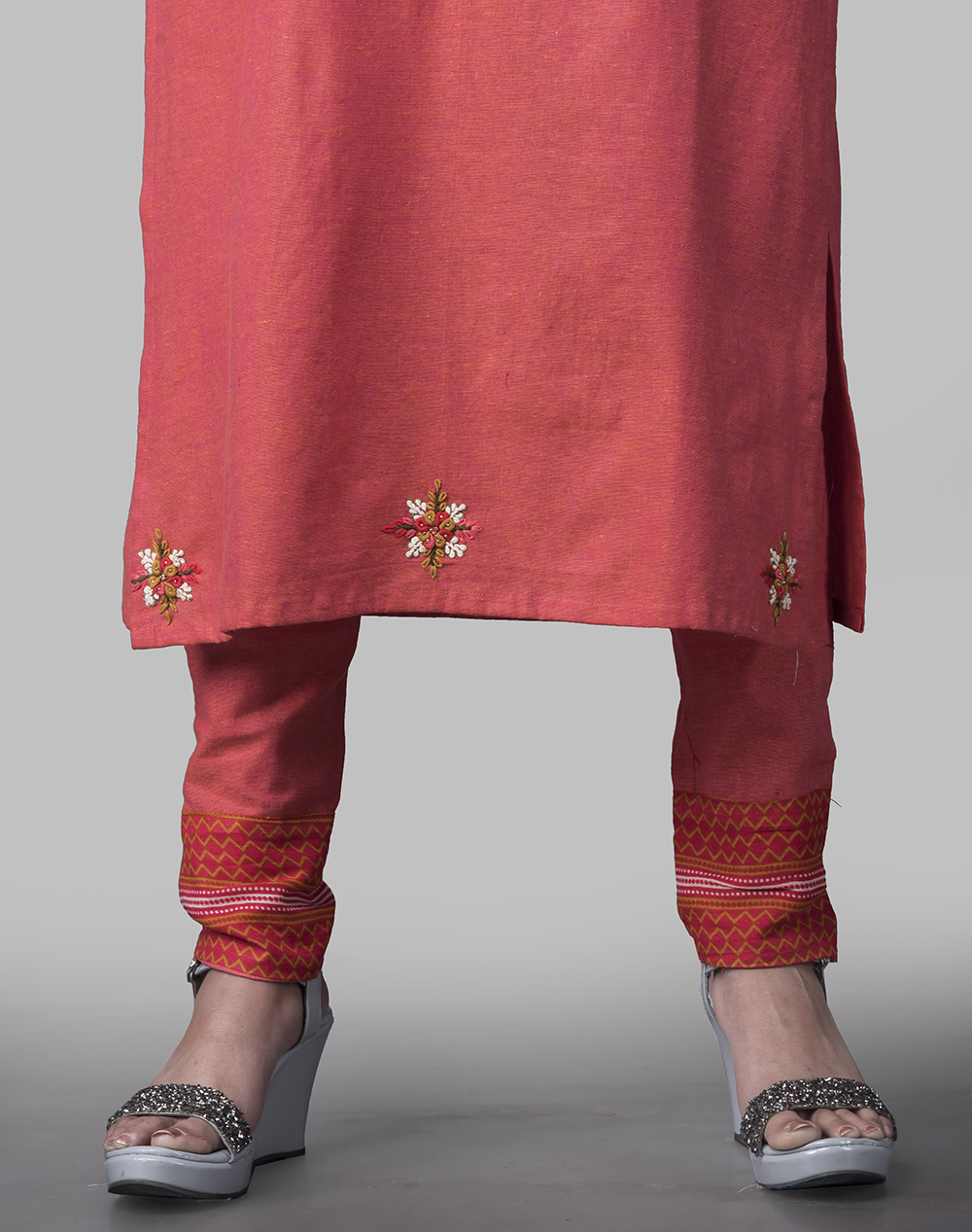 Coral Cotton Easy Stitch Suit Set image number 2