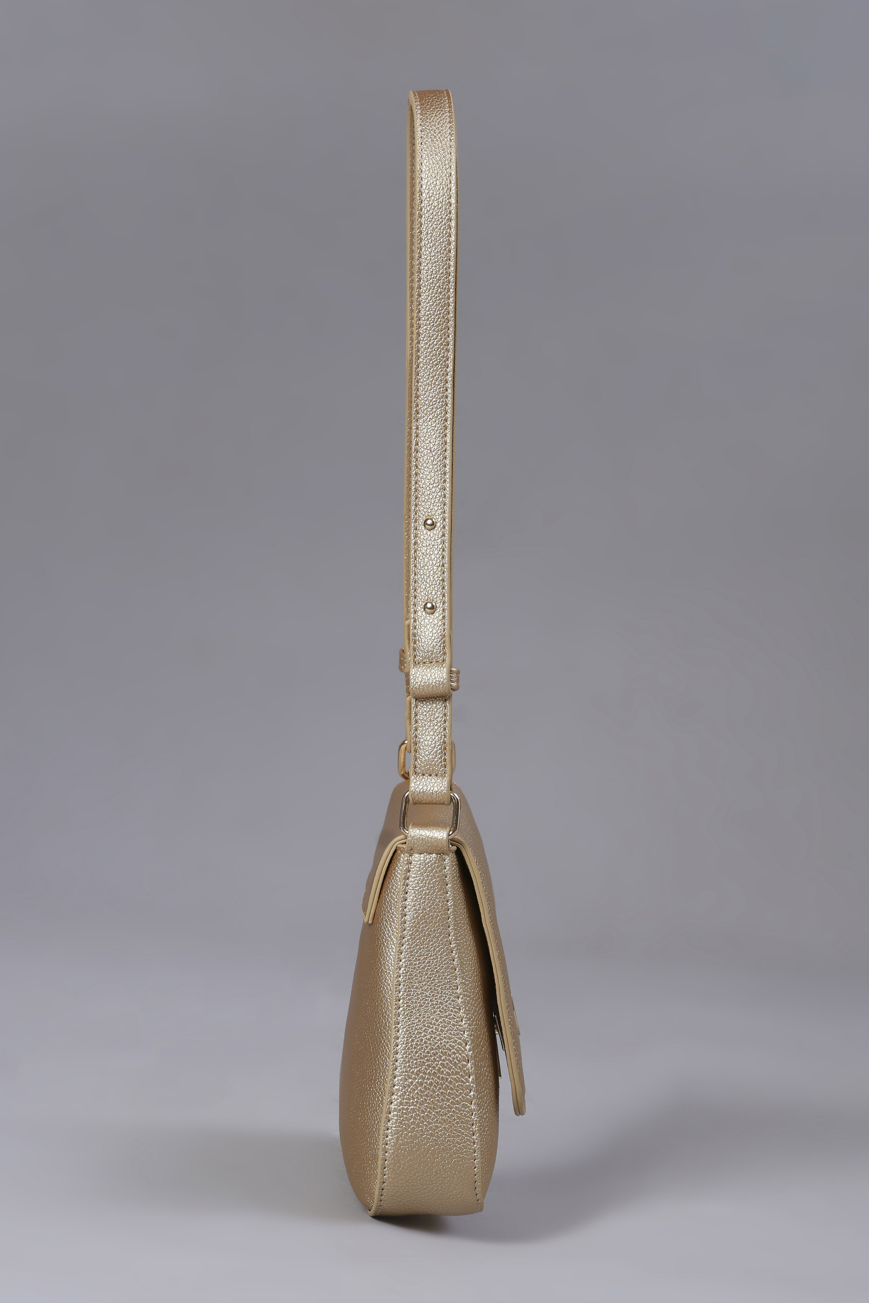 Gold PU Cross Body Bag image number 4