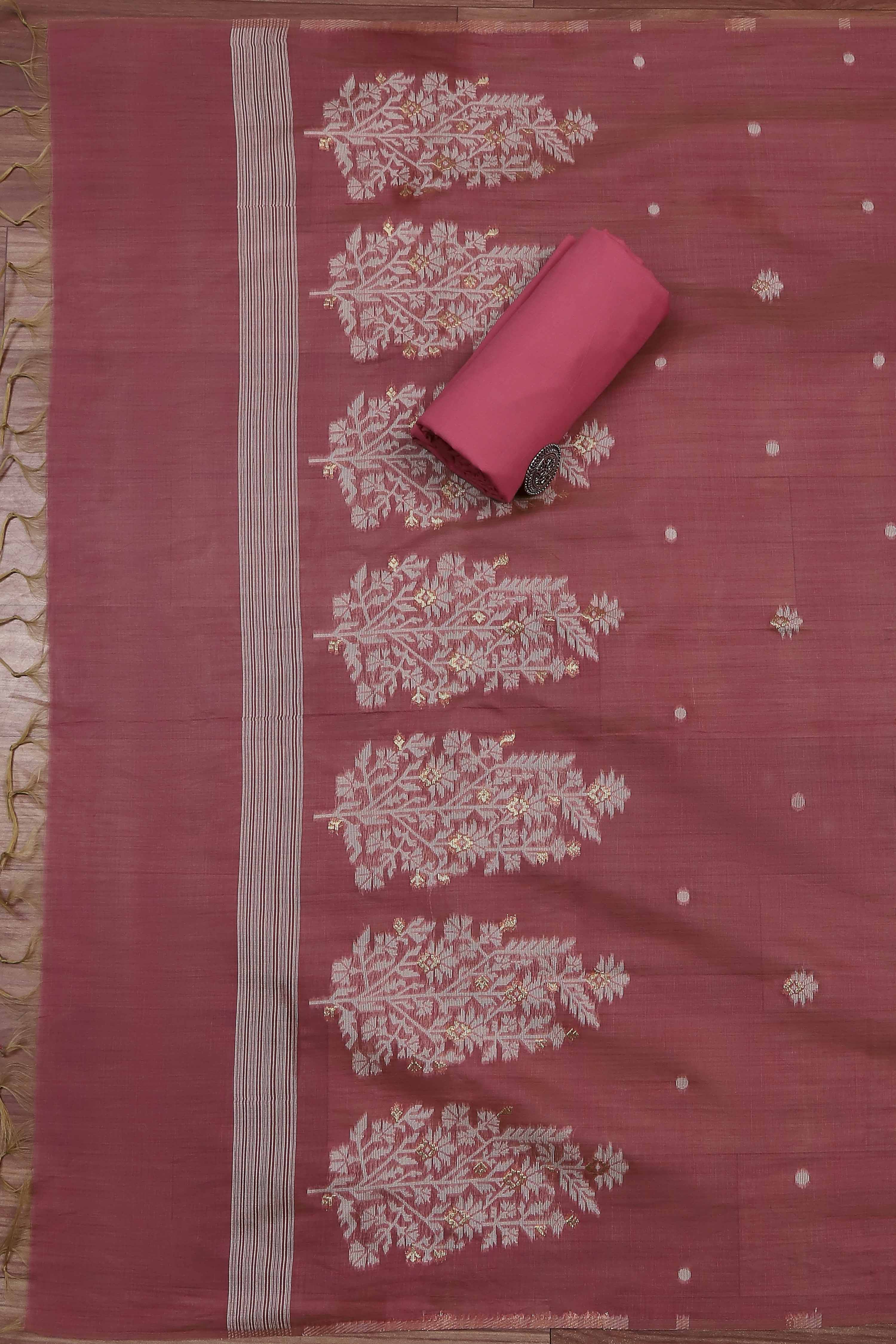 Mehendi Cotton Printed Embroidered Unstitched Suit Set image number 3