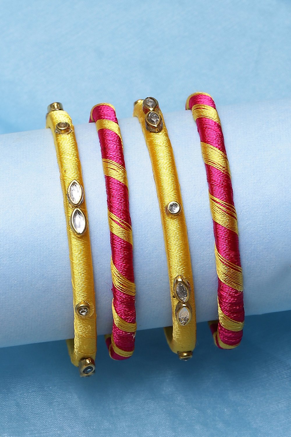 Yellow And Pink Girls Bangles image number 0