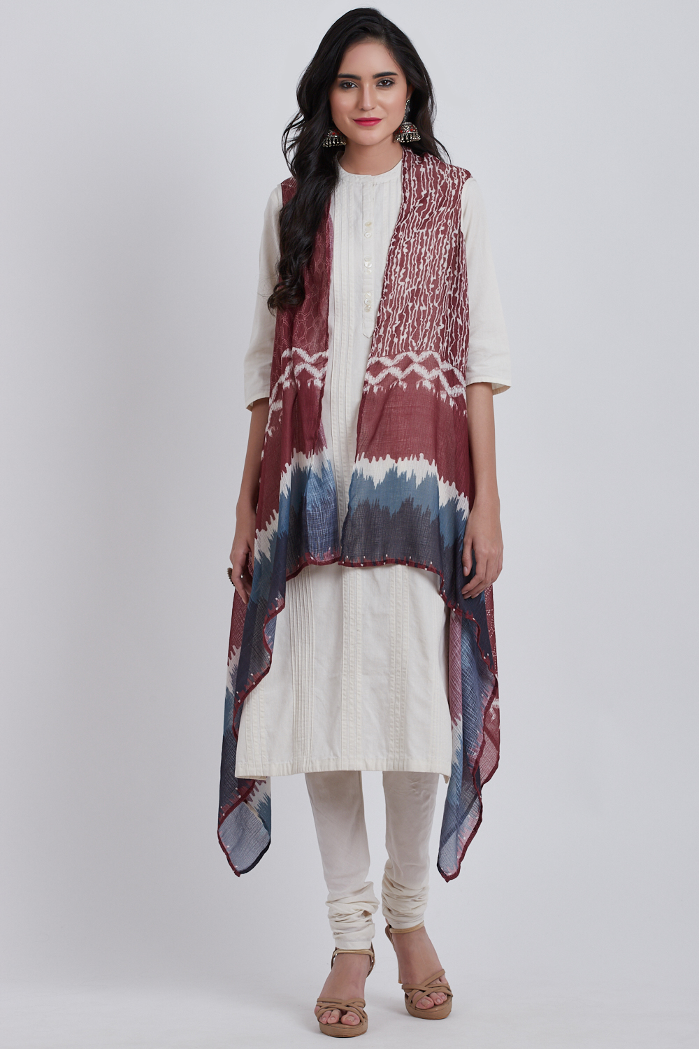 Cream Cotton Straight 3 Piece Set image number 0