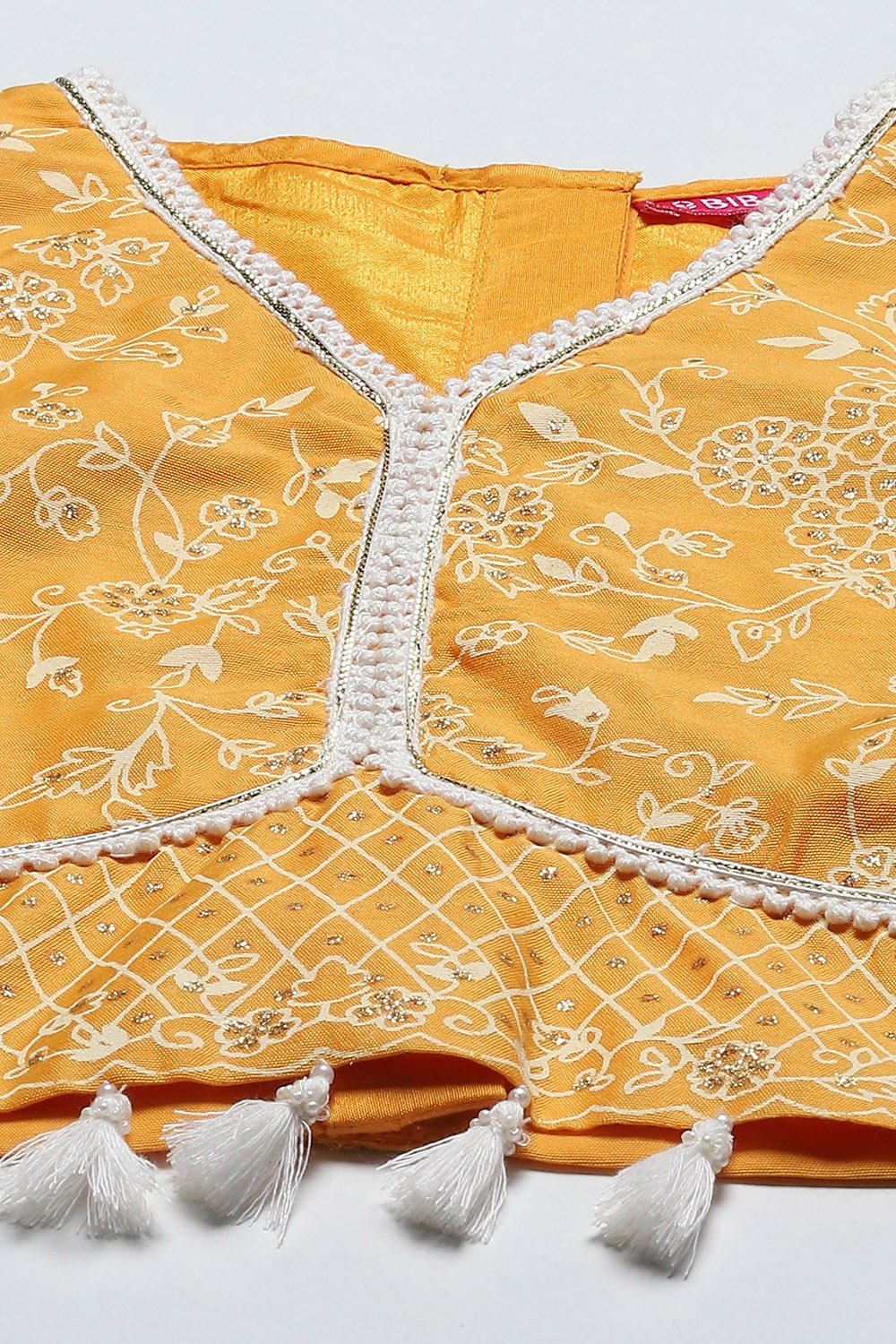 Yellow Nylon Straight Lehenga Set image number 1