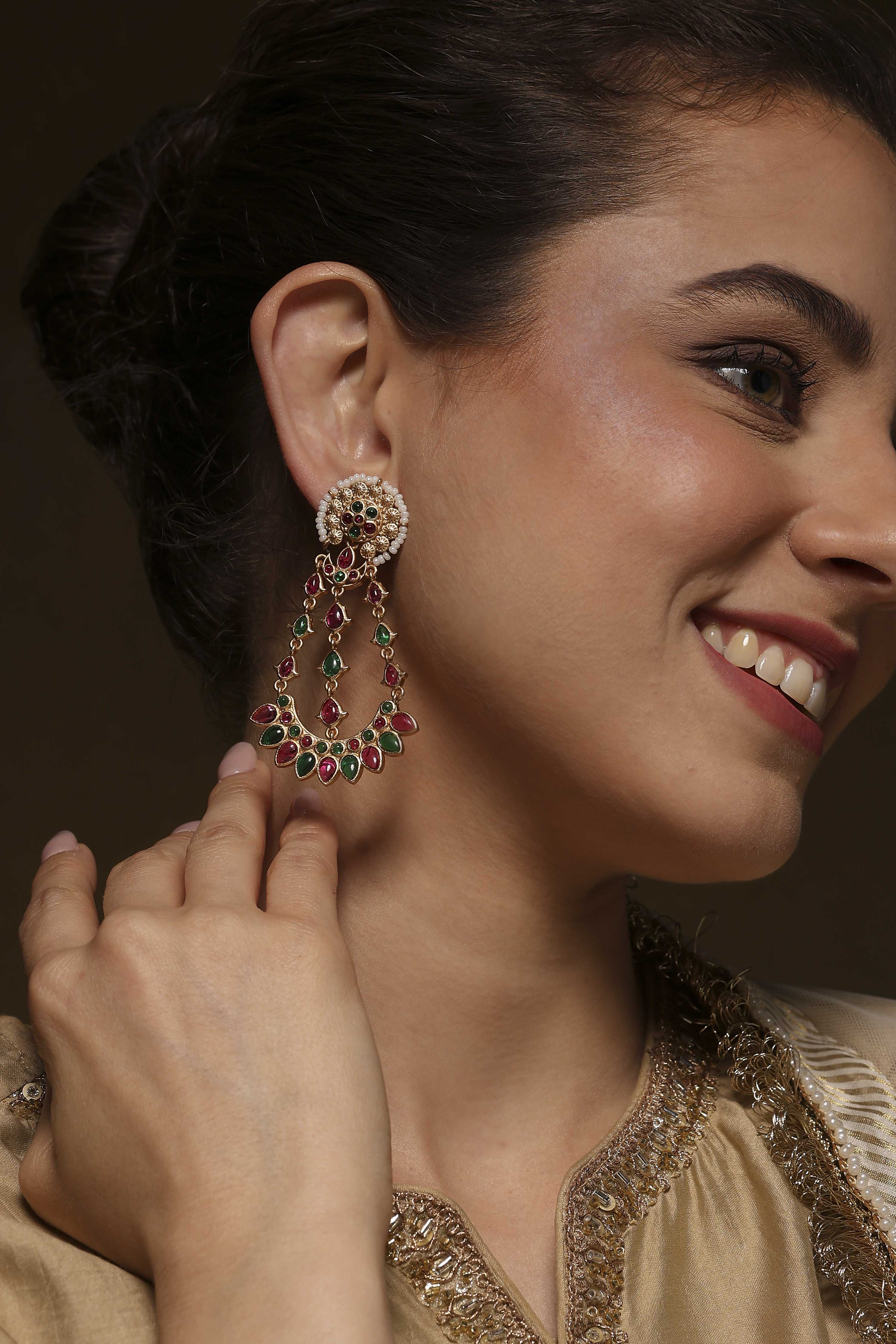Multicolor Brass Drop & Danglers image number 1