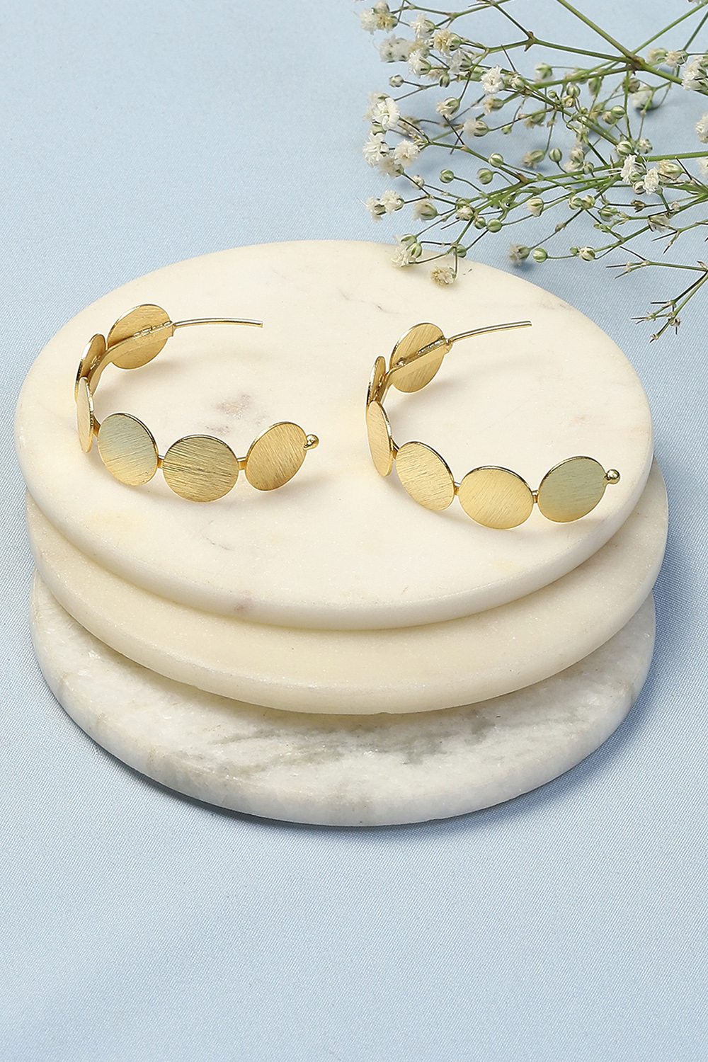 Gold Brass Earrings image number 0