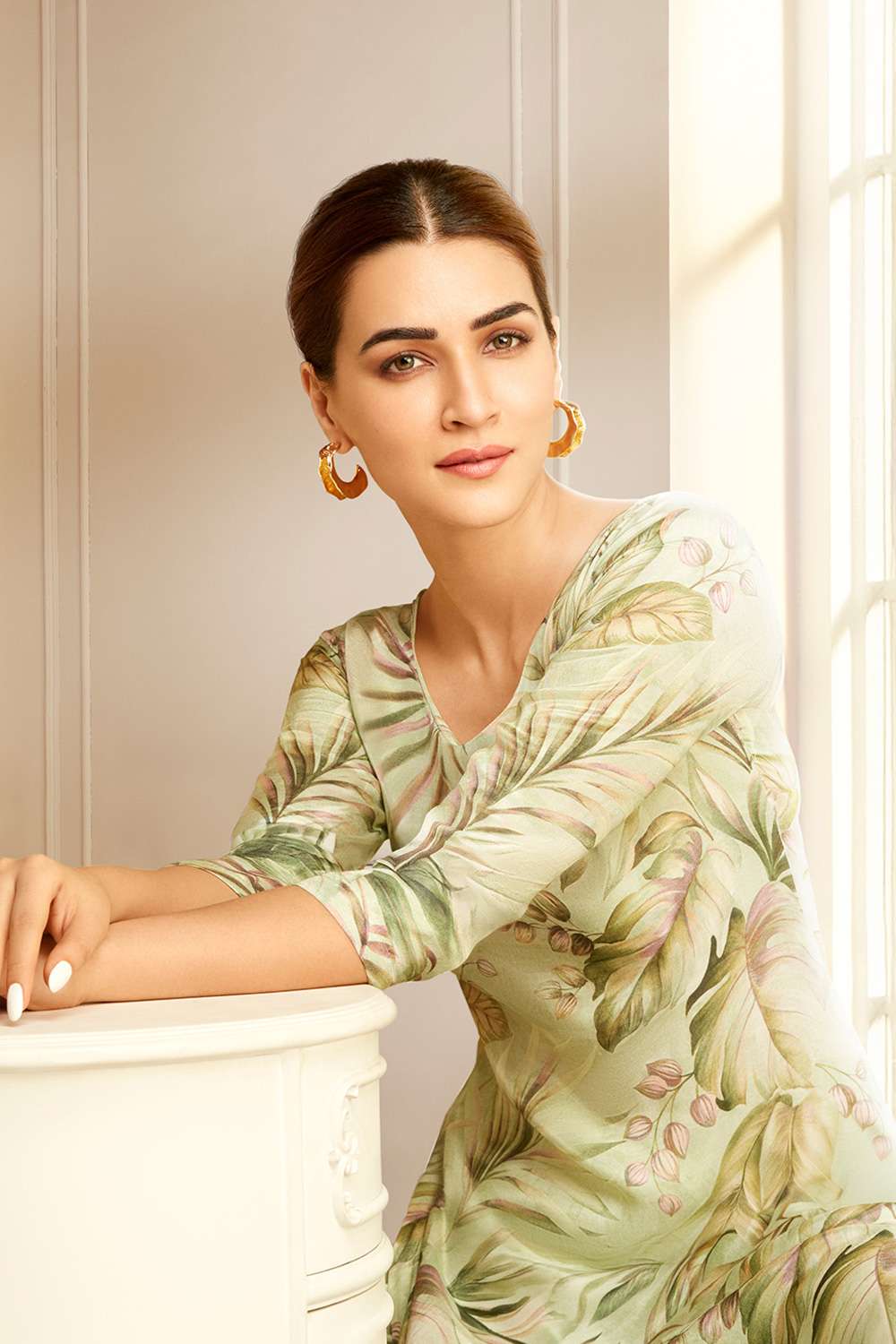 Pink Modal Floral Printed Straight Kurta Set image number 1