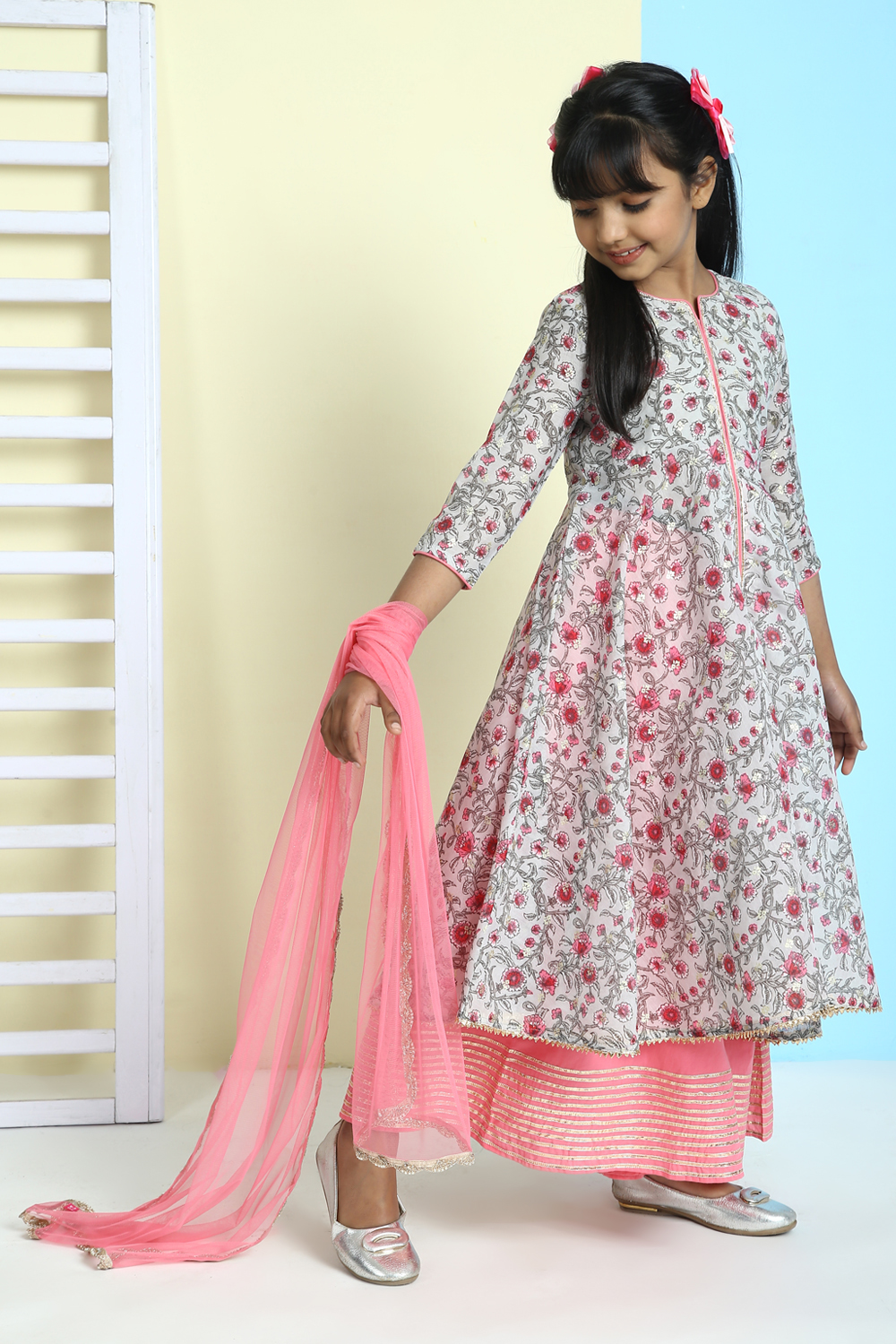 Green Poly Cotton Sharara Kurta Sharara Suit Set image number 0