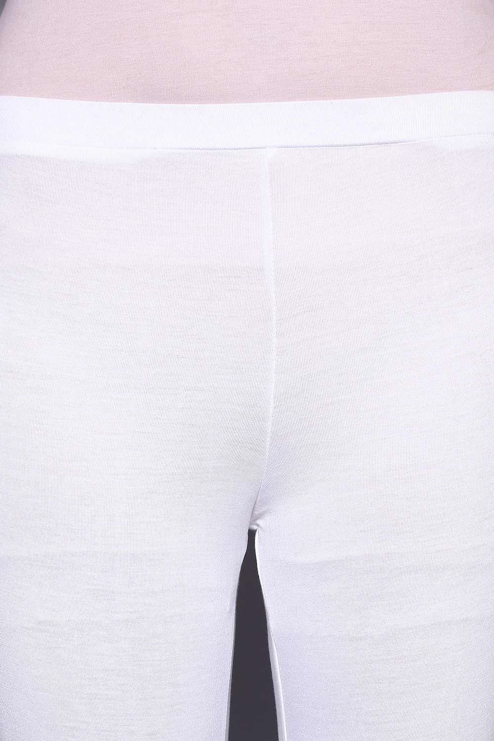Black Viscose Lycra Solid Leggings image number 1