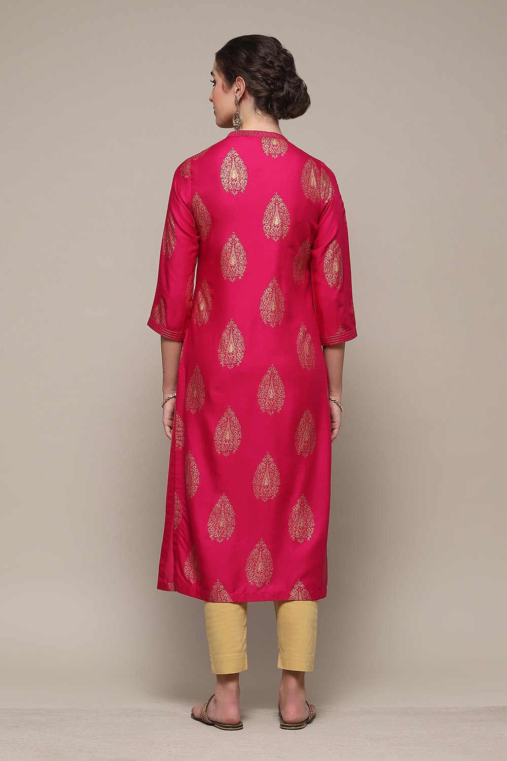 Bery LIVA Straight Printed Kurta image number 4