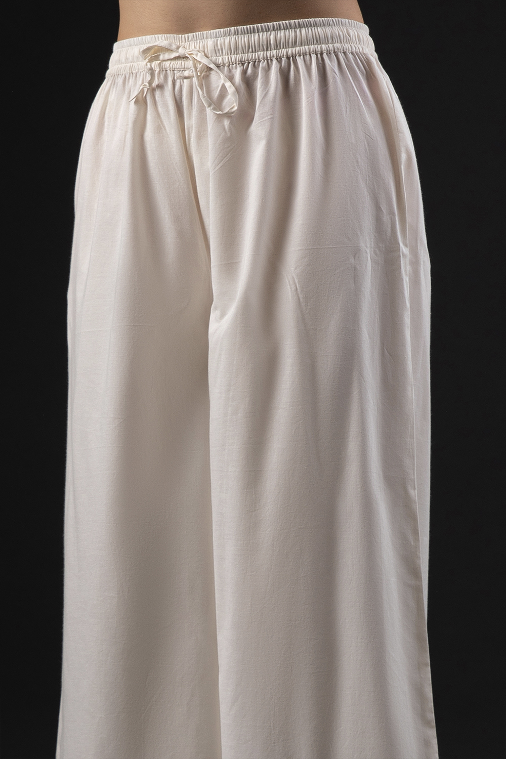 Ivory Cotton Silk Straight Printed Suit Set image number 2