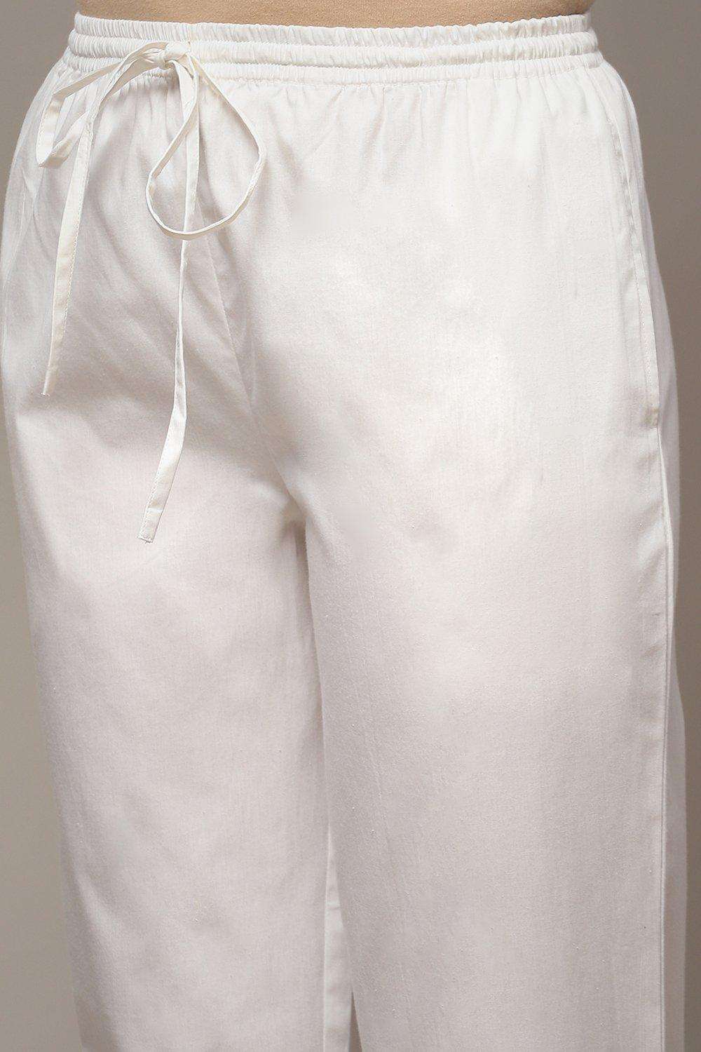 Fuschia Cotton Straight Pant image number 1