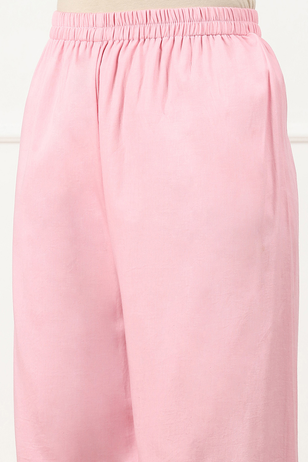 Pink Lace Design Unstitched Suit Set image number 1