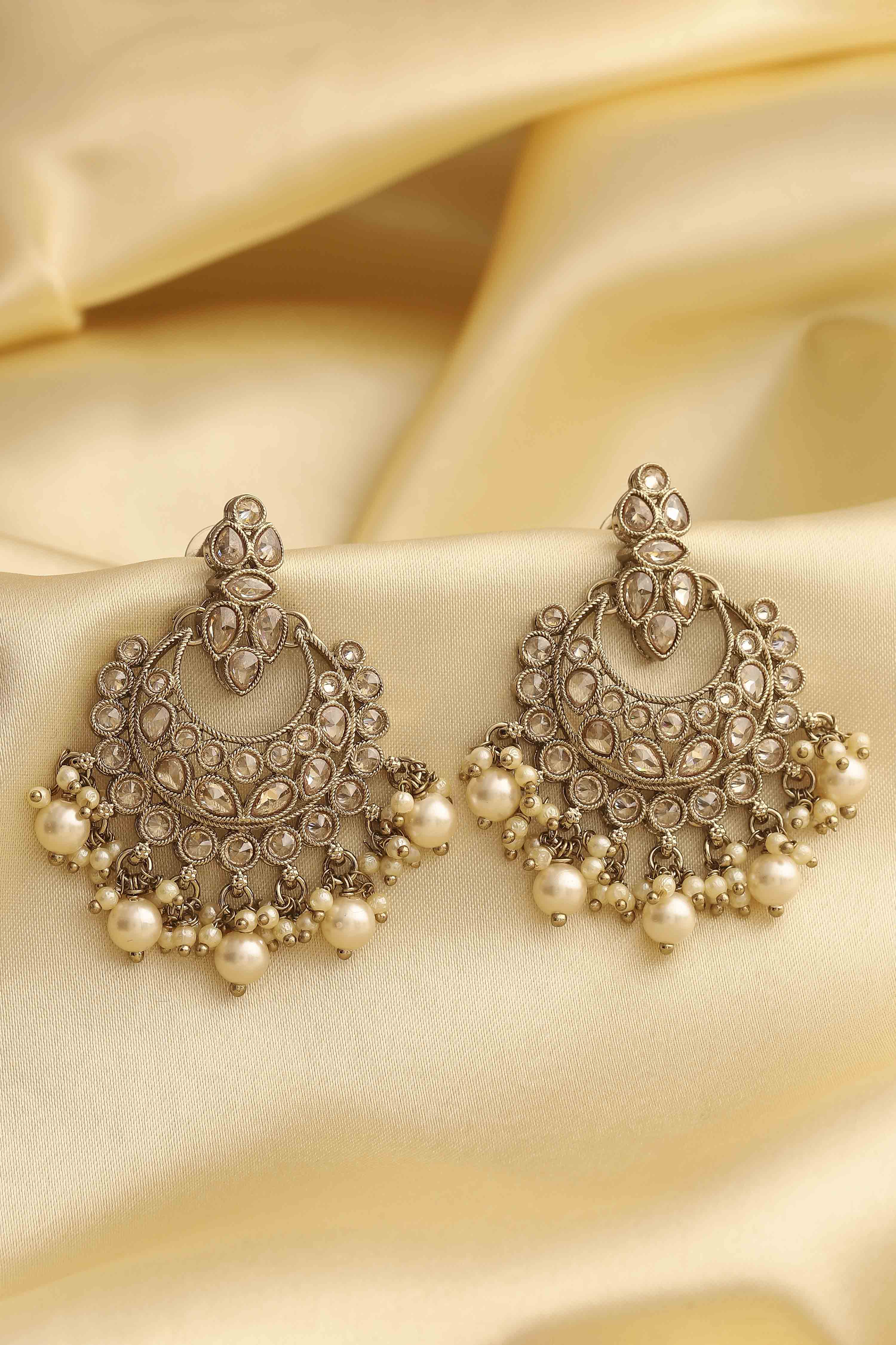 Champagne Alloy Chaandbali image number 0