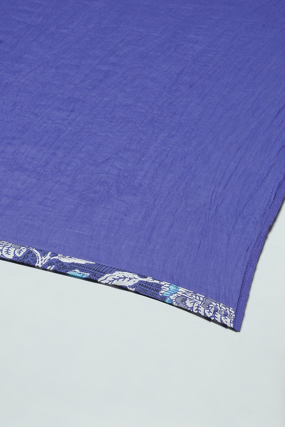 Blue Cotton Kalidar Kurta Churidar Suit Set image number 3