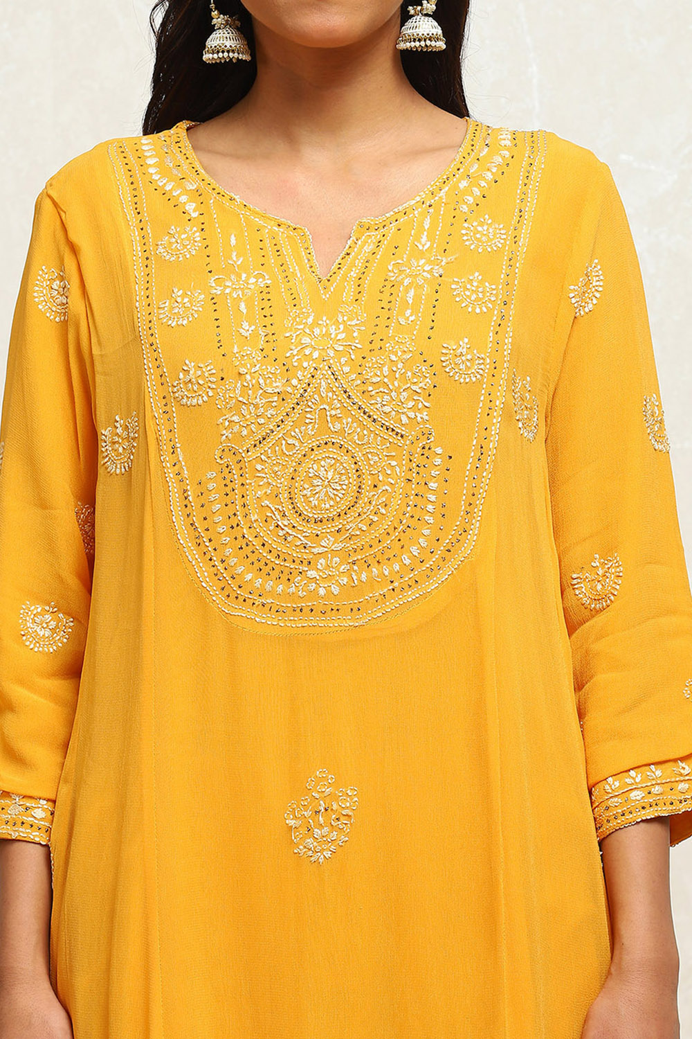 Pink Embroidered Kalidar Suit Set image number 1