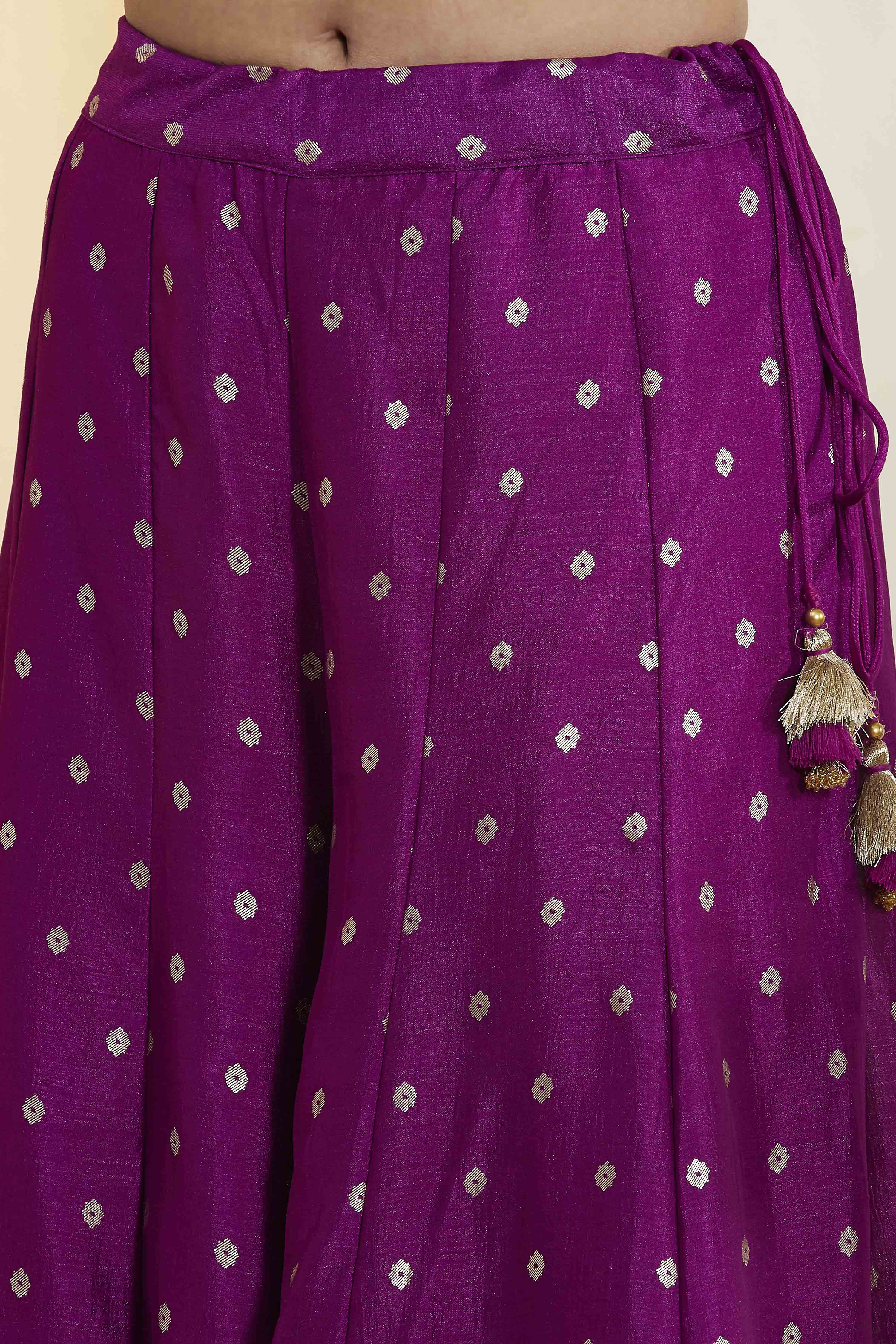Black Viscose Rayon Embroidered Fusion Set image number 2