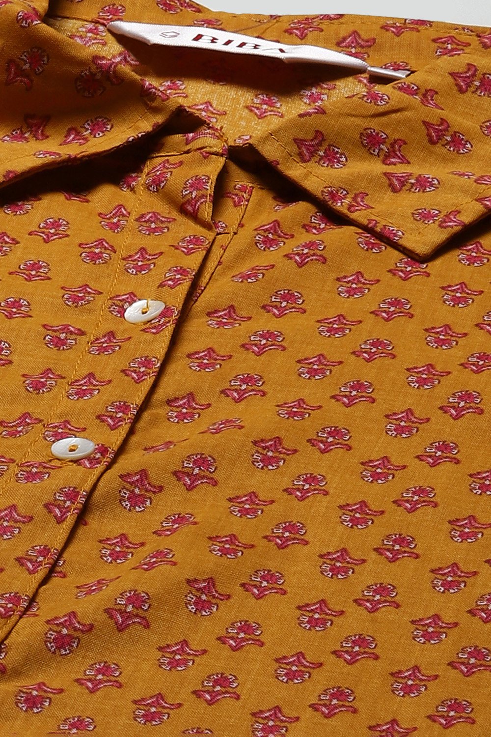 Yellow Rayon Straight Printed 2 Piece Set image number 1