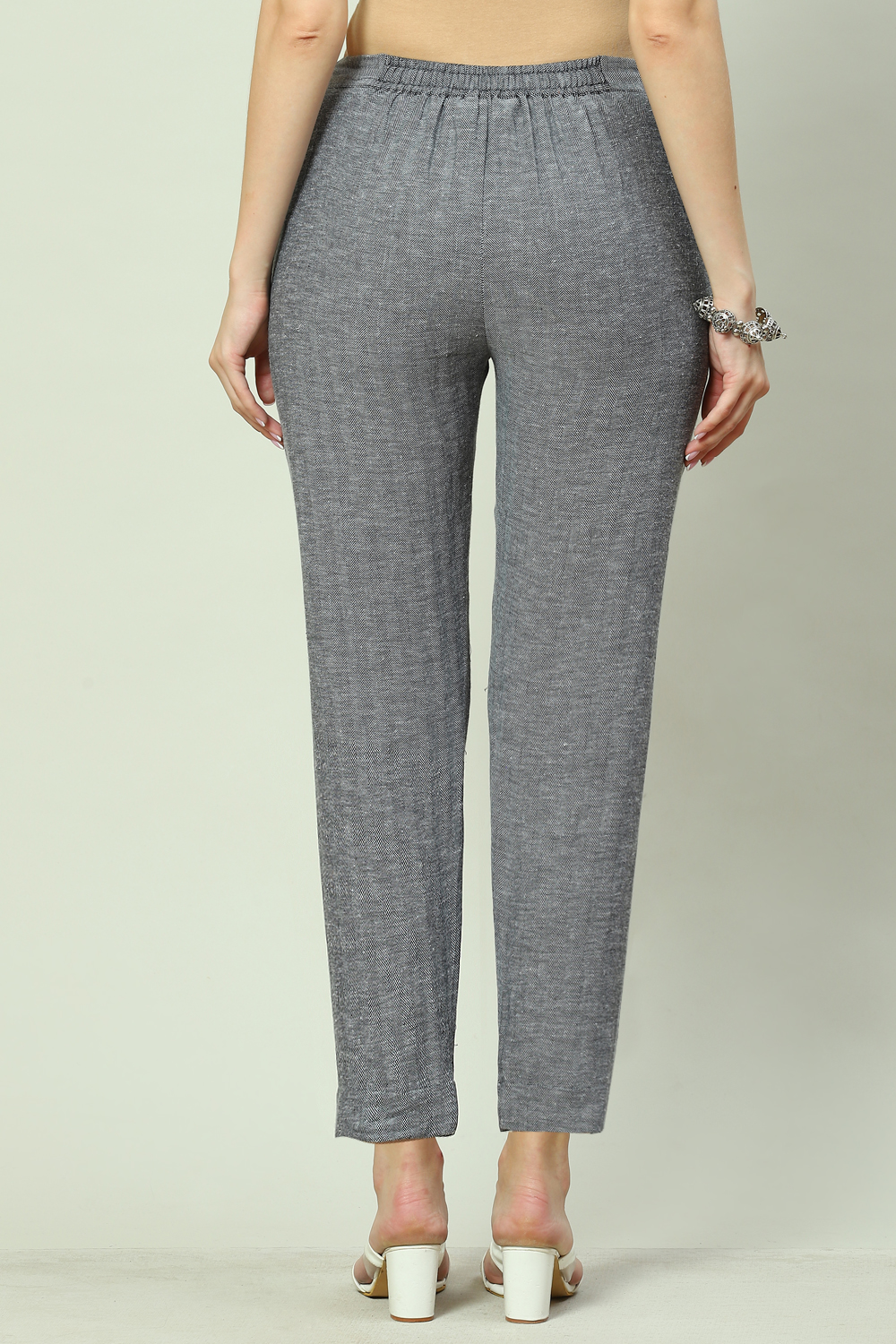 Black Cotton Pants image number 4