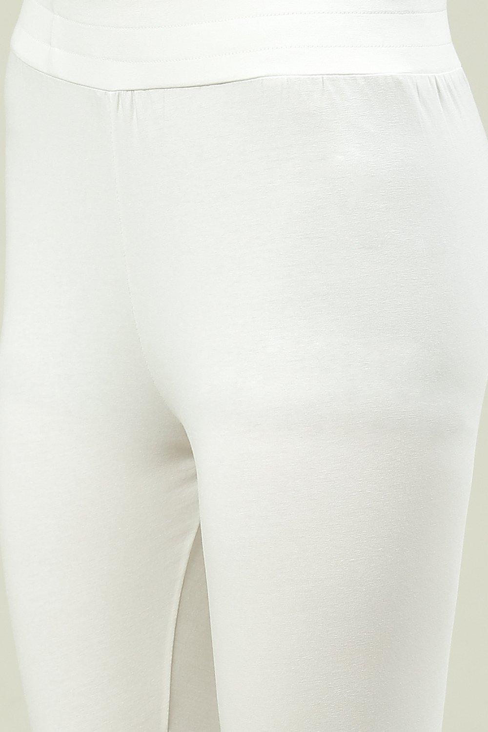 Navy Cotton Blend Solid Leggings image number 1