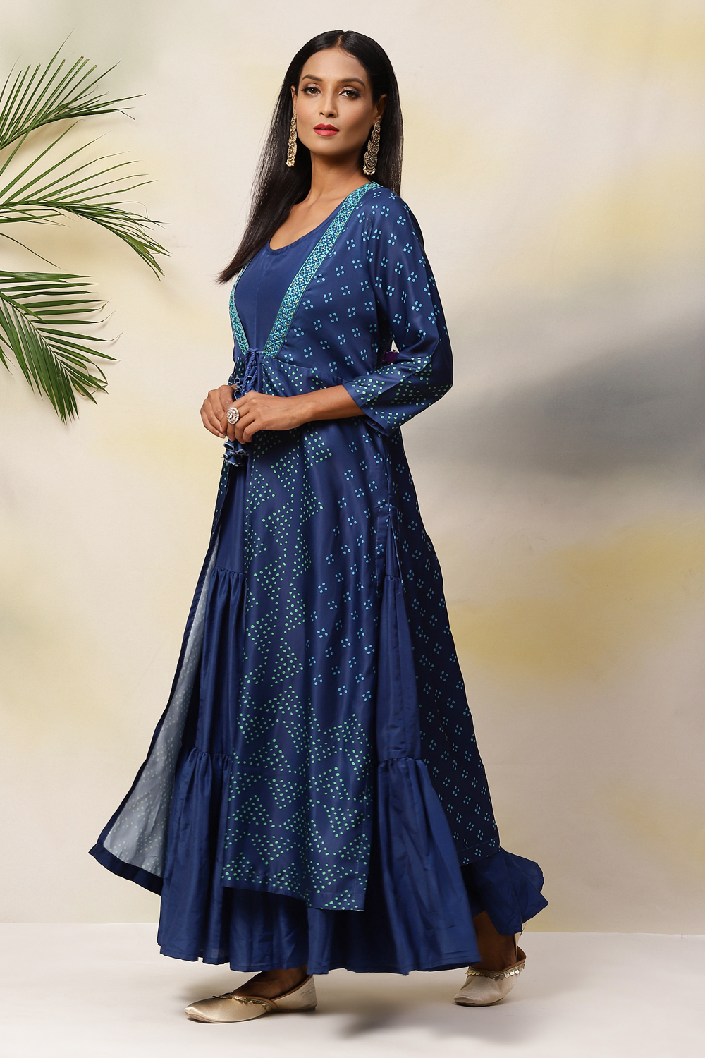 Blue Straight Modal Printed Kurta image number 4