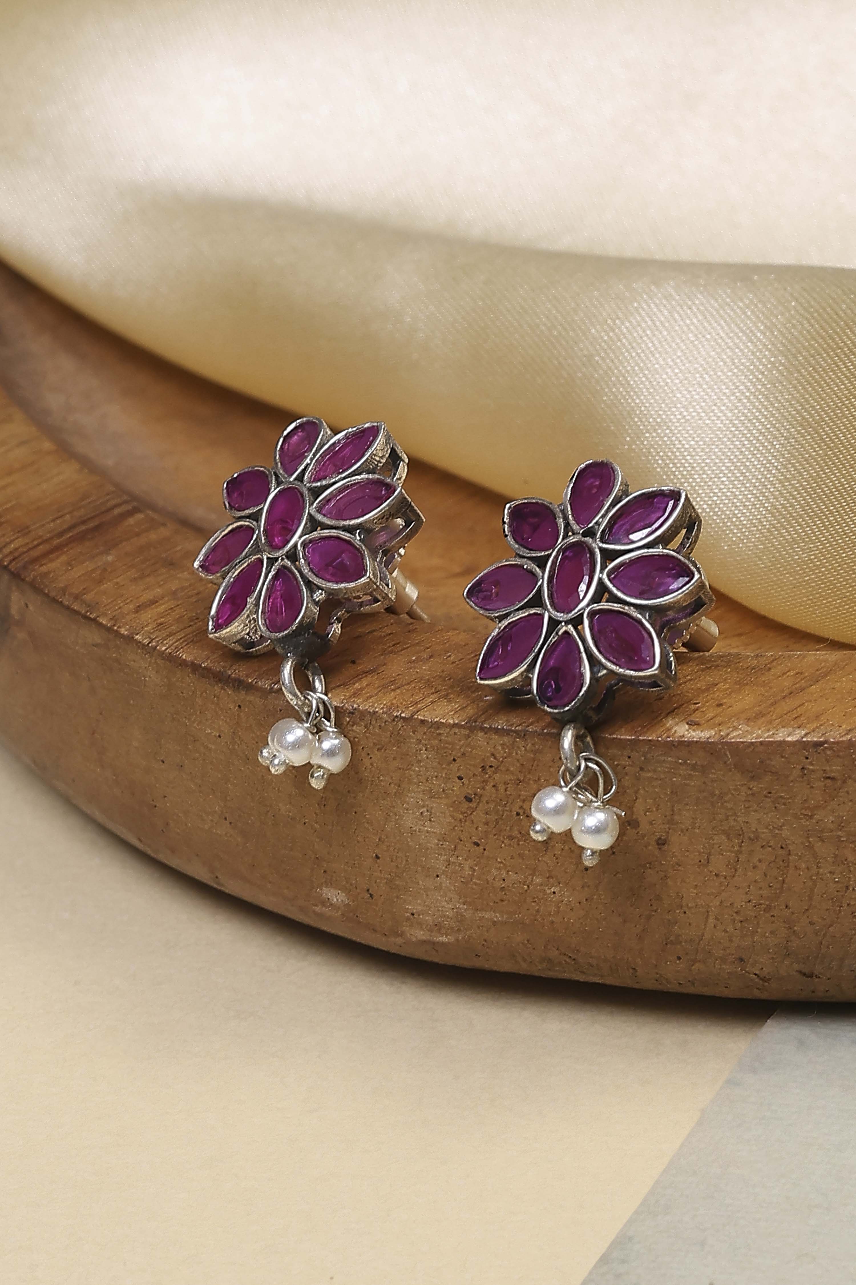 Dark Pink Brass Studs image number 0