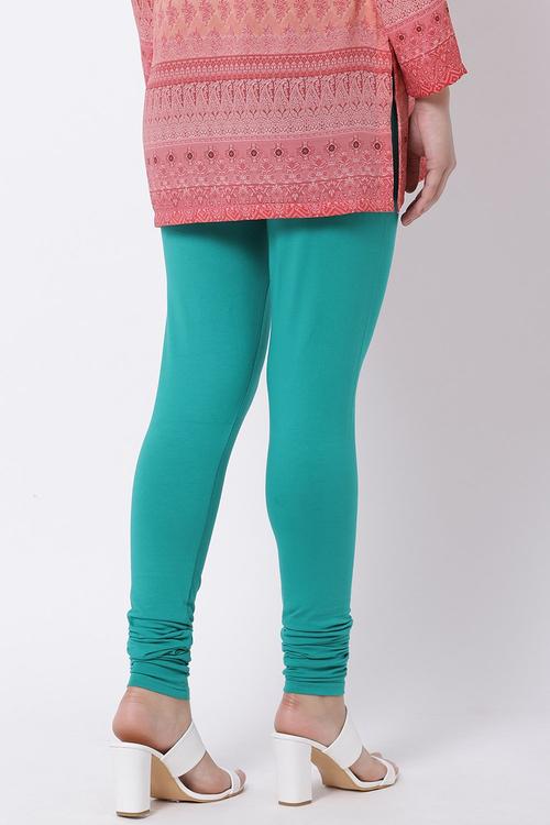 Fuschia Cotton Blend Solid Churidar image number 4
