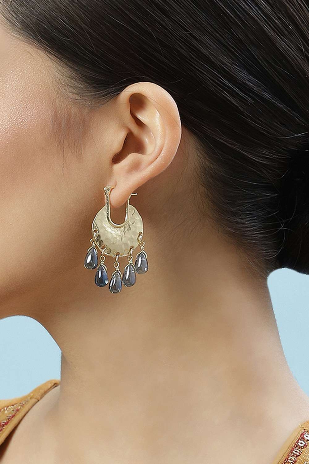 Gold Brass Earrings image number 1