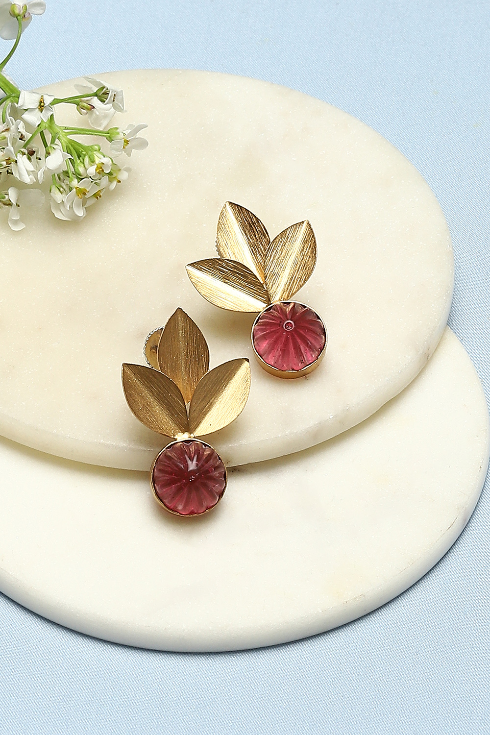 Red Brass Earrings image number 0