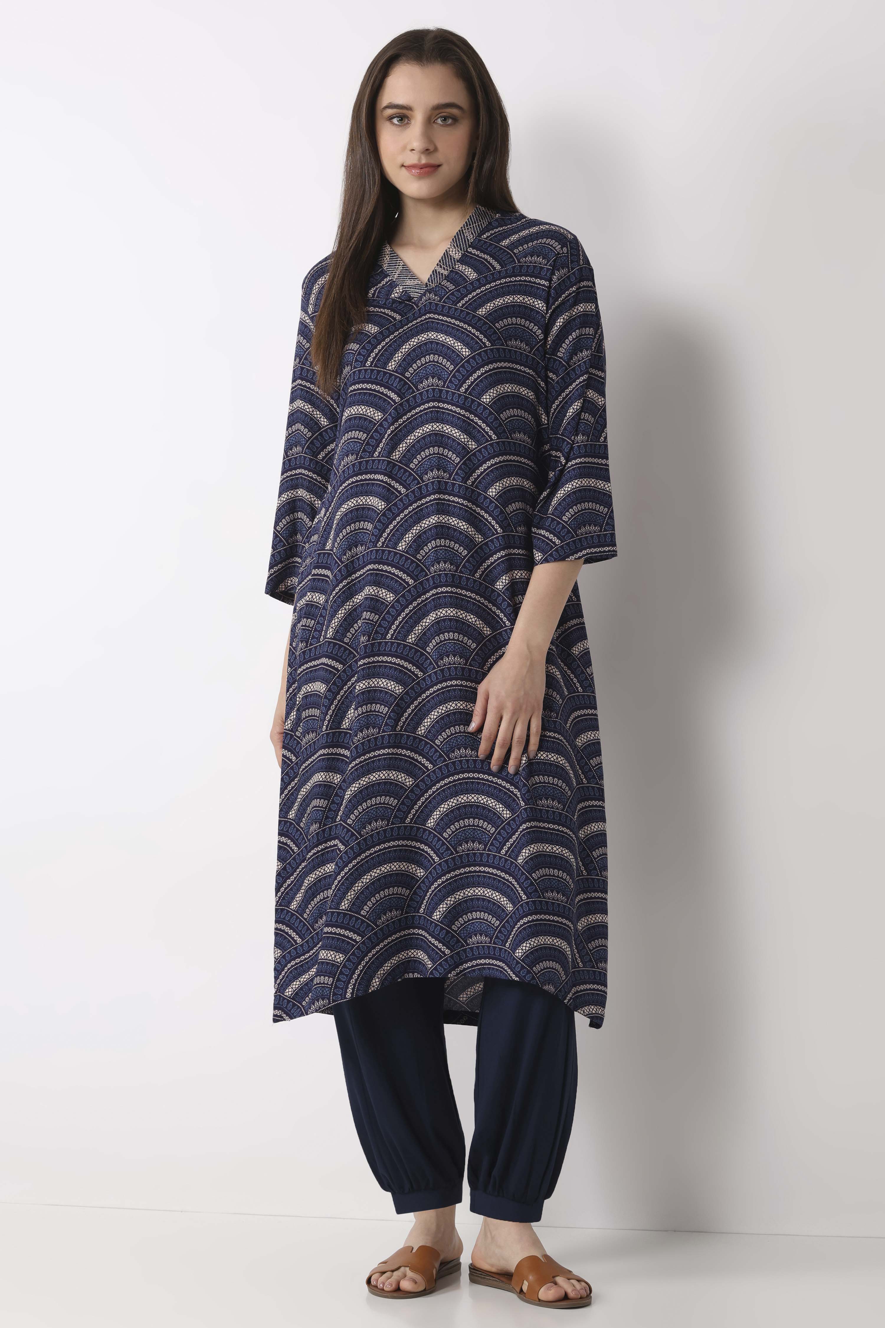 Beige Viscose Lycra Harem Pants image number 6