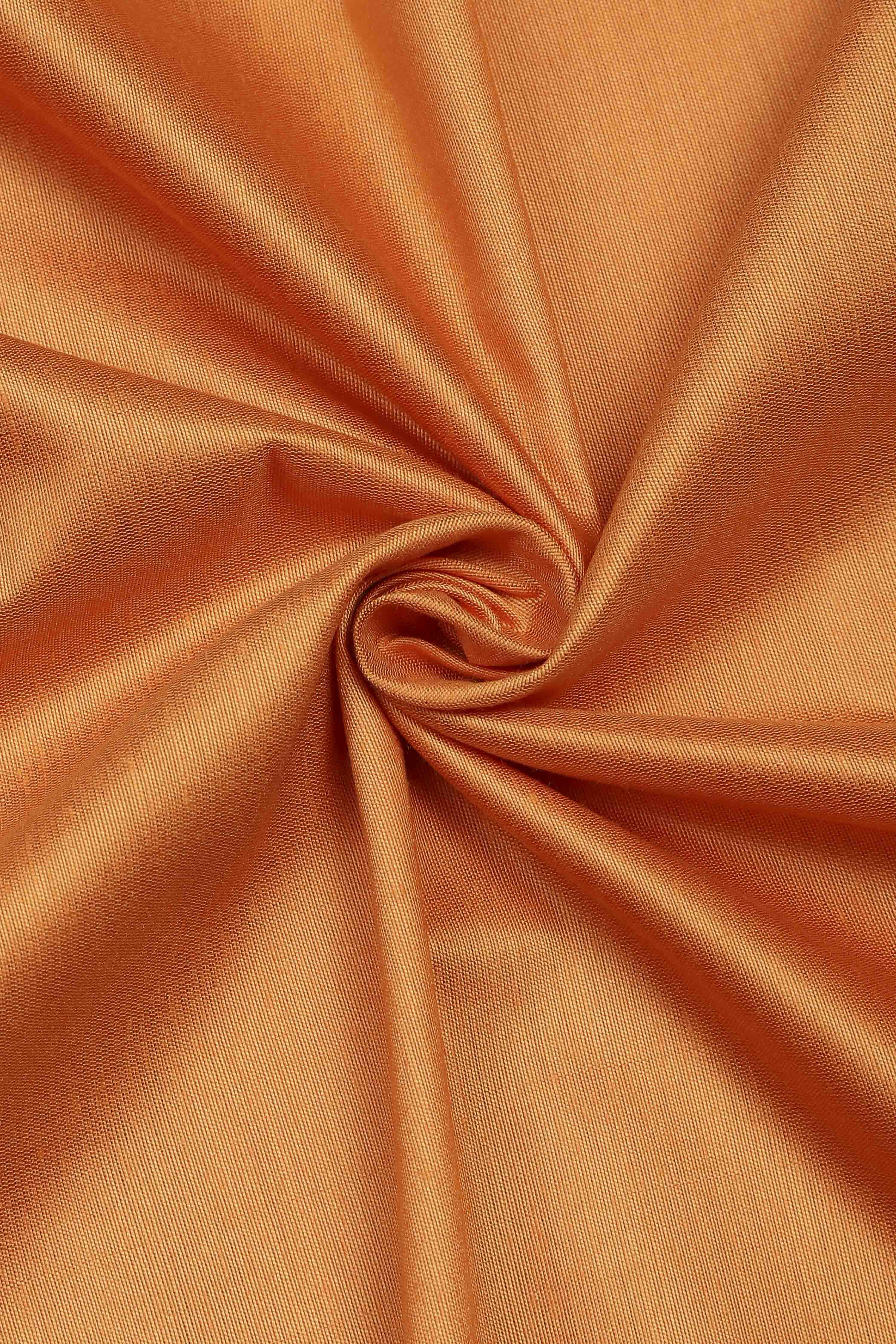 Rust Banarasi Chanderi Banarasi Print Unstitched Suit Set image number 2