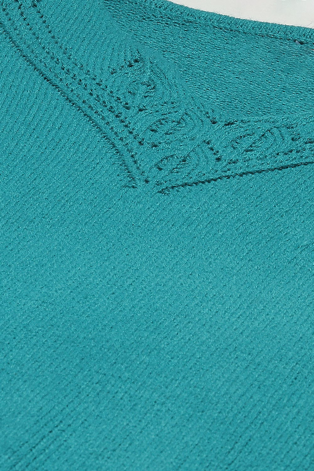 Aqua Blue Acrylic Straight Yarndyed Kurta image number 1